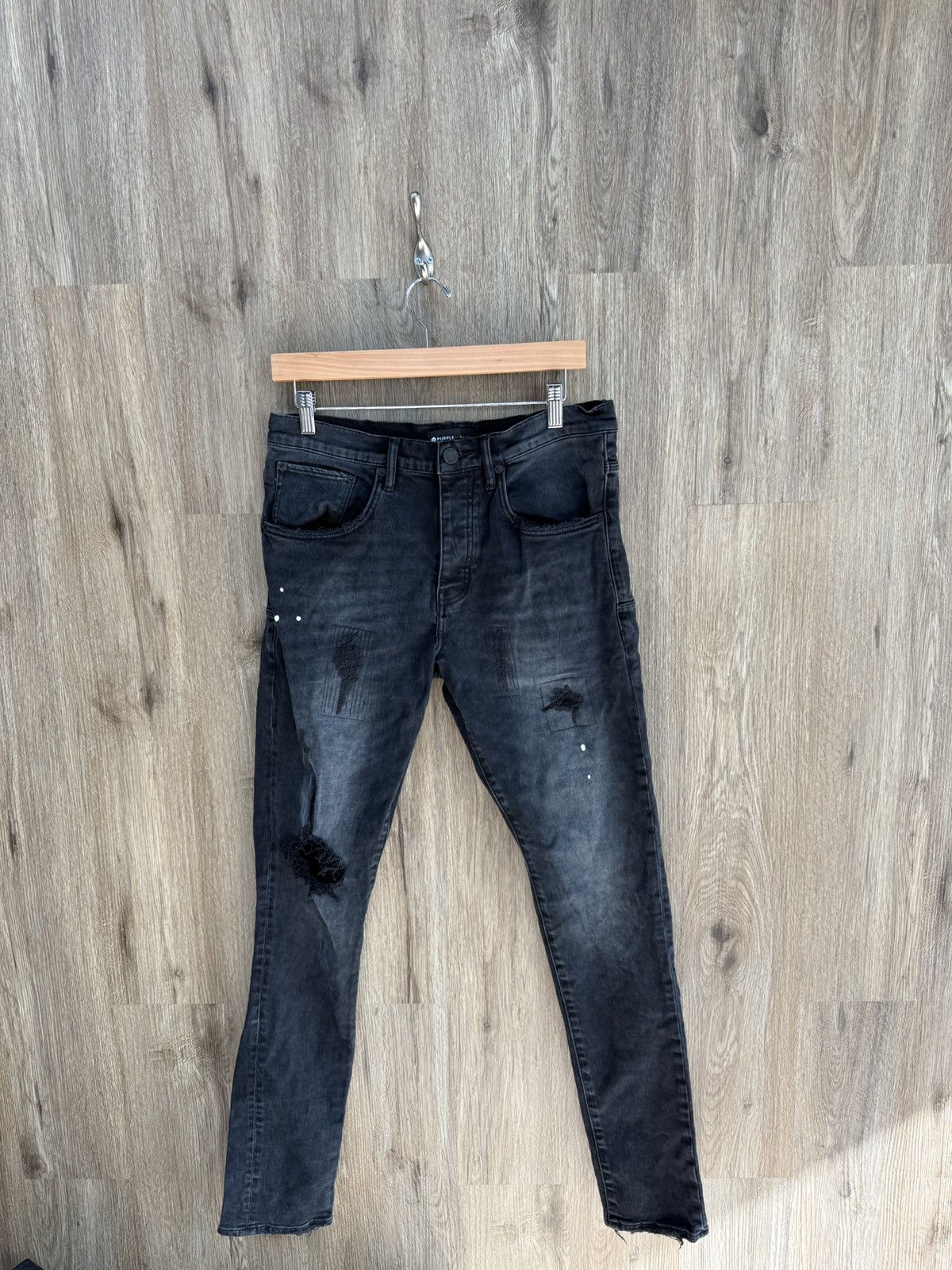 Purple Purple Black Denim Jeans Size US 32 / EU 48 - 1 Thumbnail