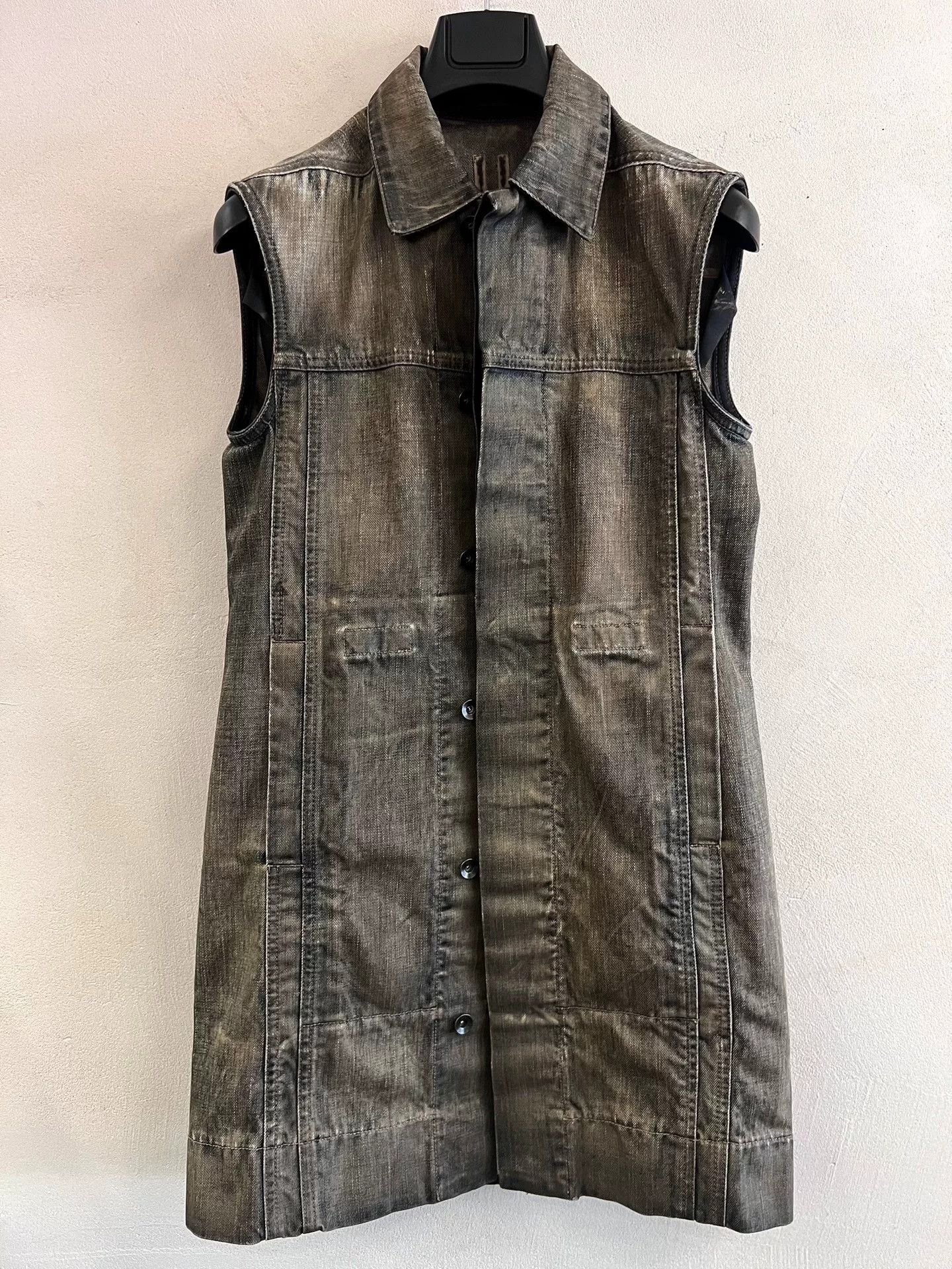 Rick Owens Drkshdw Rick Owens Distressed Denim Vest Jacket Size US XS / EU 42 / 0 - 1 Thumbnail