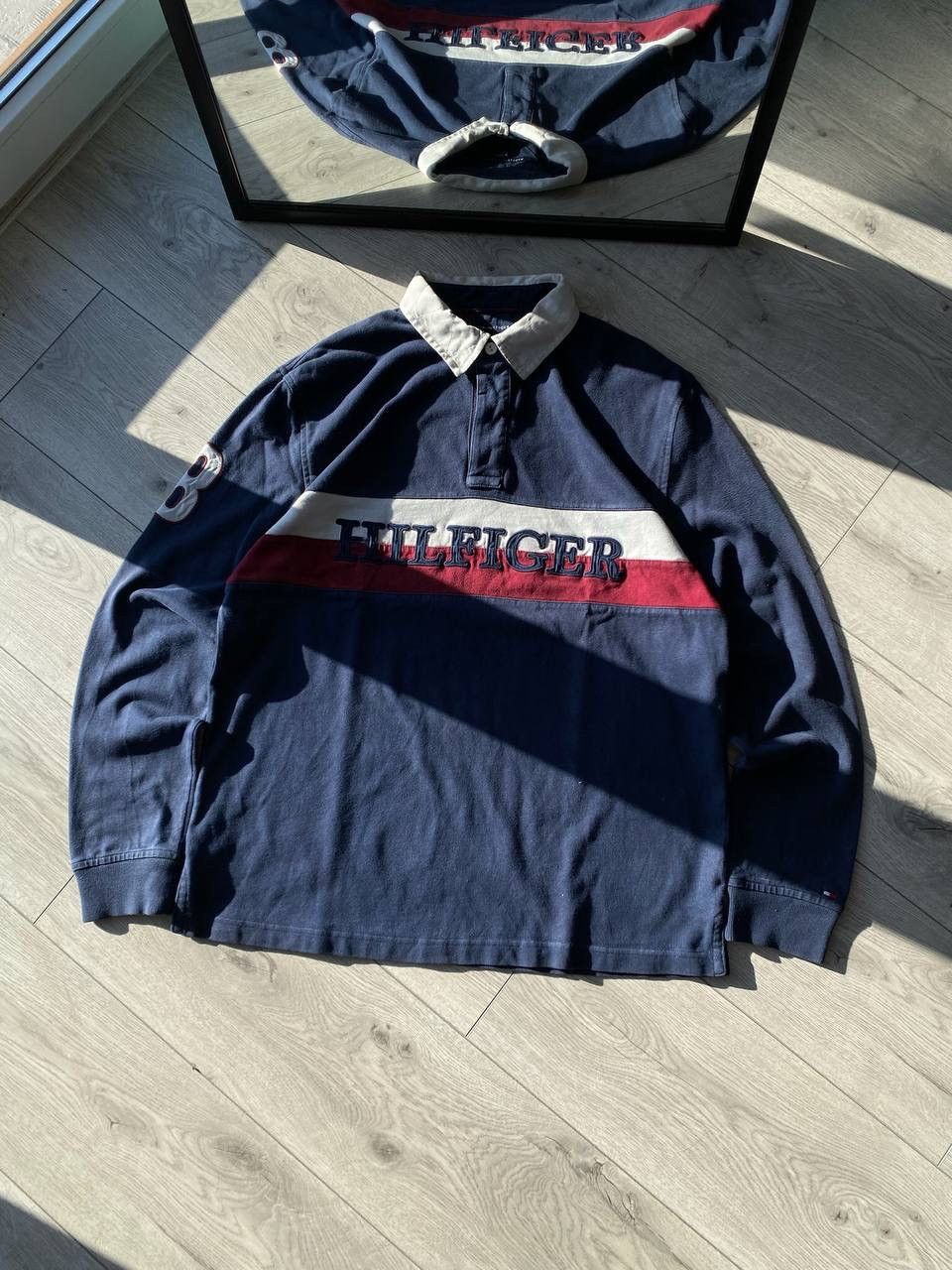 Tommy Hilfiger Vintage Tommy Hilfiger Rugby Longsleeve Shirt Y2K L Size US L / EU 52-54 / 3 - 2 Thumbnail