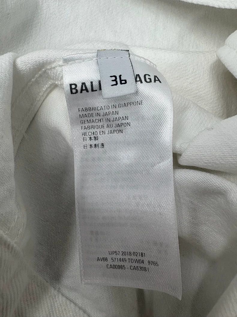 Balenciaga Balenciaga white base back logo denim jacket-2506 Size US XS / EU 42 / 0 - 6 Thumbnail