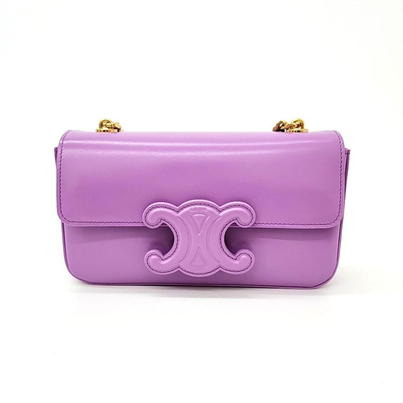 Celine Triumph Chain Shoulder Bag (1595177) in Purple, Women's