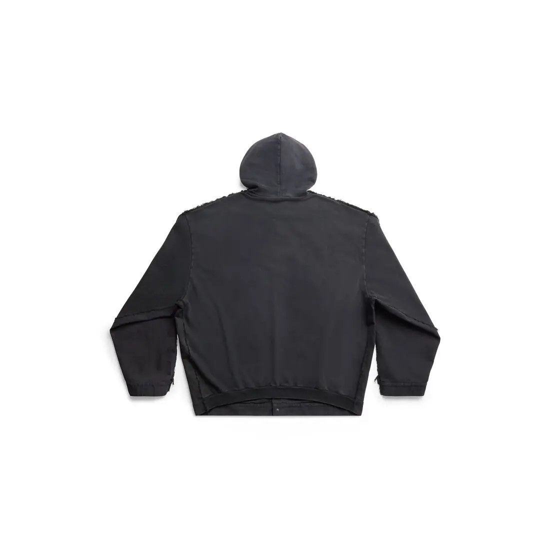 Balenciaga o1w1db10425 Paris Hybrid Hooded Jacket in Black Size US XXL / EU 58 / 5 - 2 Thumbnail