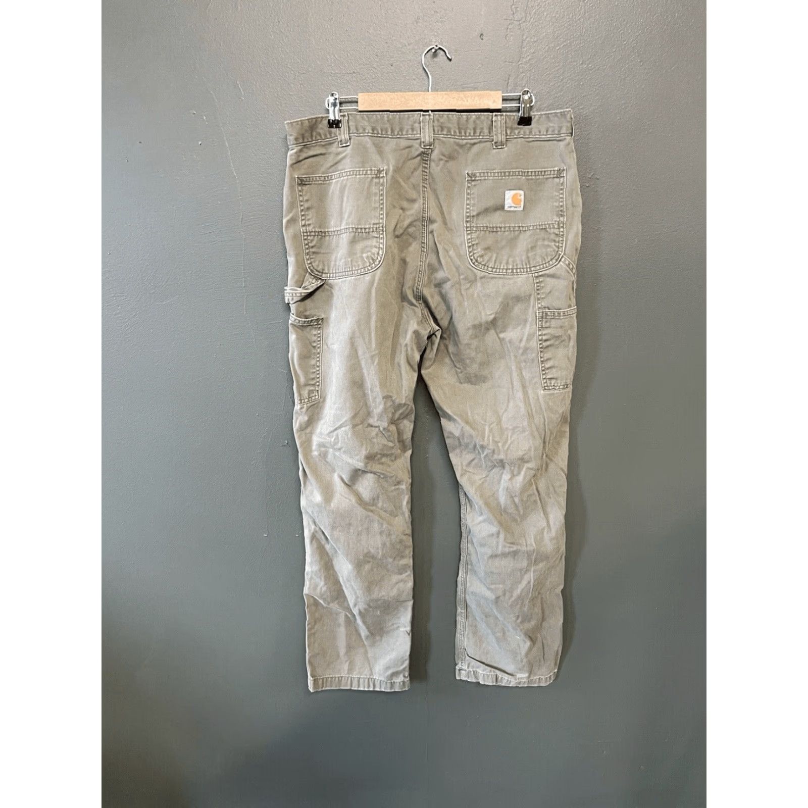 Carhartt Carhartt Mens Green Carpenter Pants Straight Leg Size 38 x 32 Regular Men Pants Green Carpenter 38 32 Mens Size US 38 / EU 54 - 2 Thumbnail