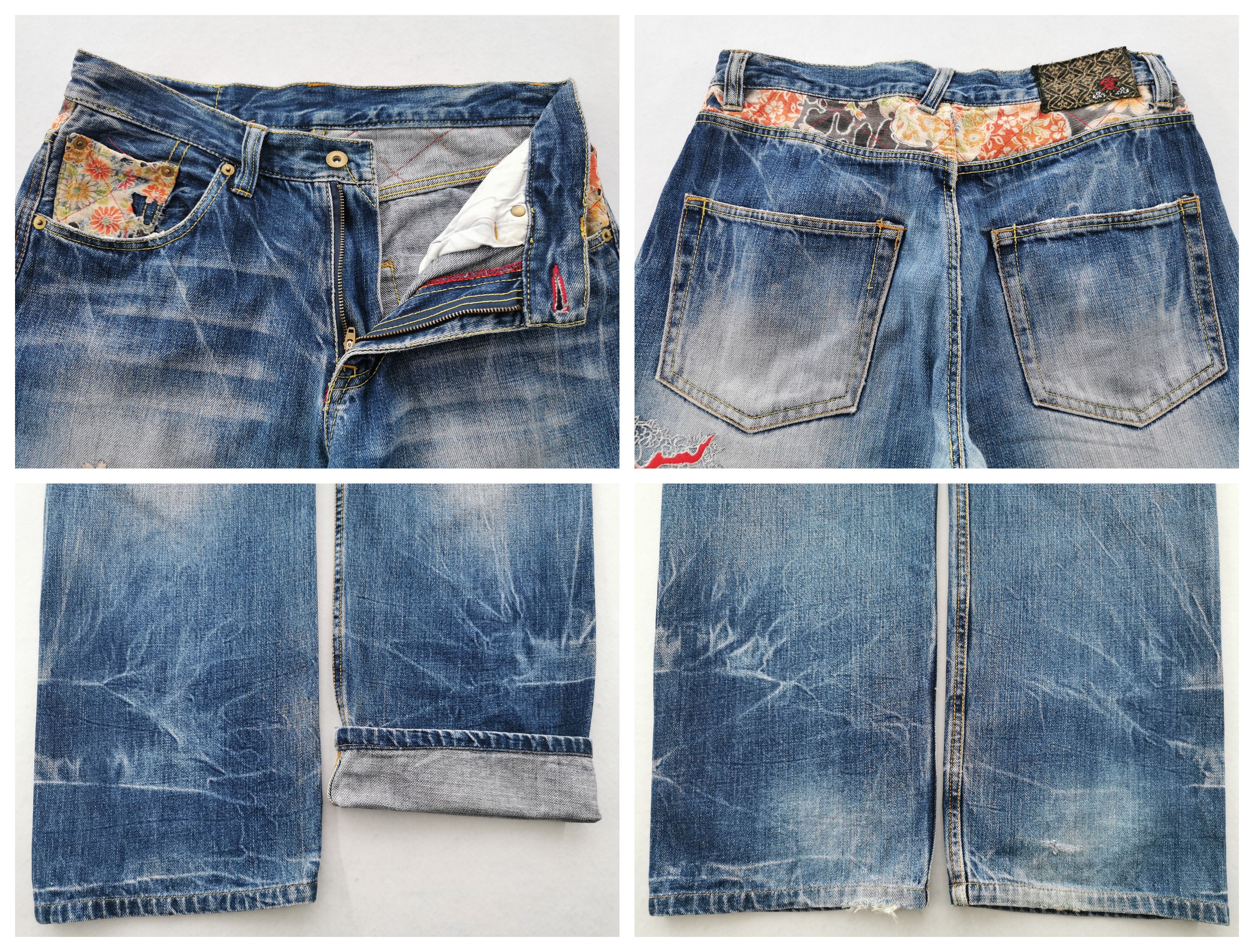 Eternal Vintage Eternal Dragon Design Embroidery Denim Jeans Size 32 Size US 33 - 9 Thumbnail