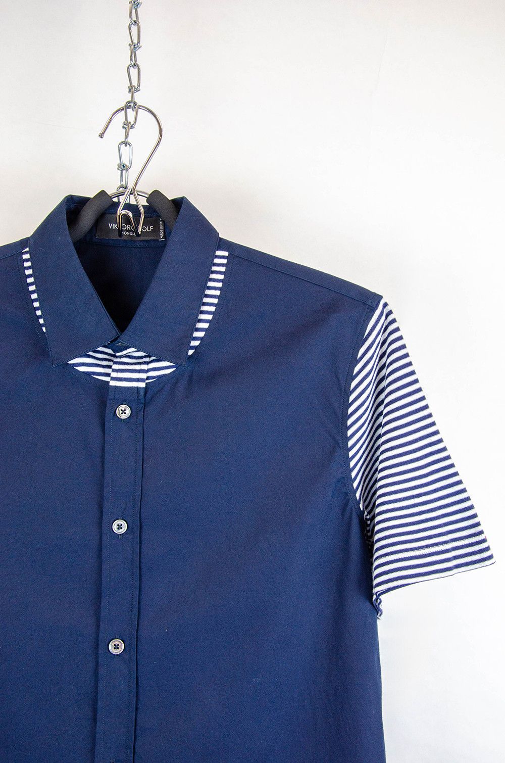 Viktor & Rolf Viktor & Rolf Panel Shirt Navy – Size IT48 Size 38R - 4 Thumbnail