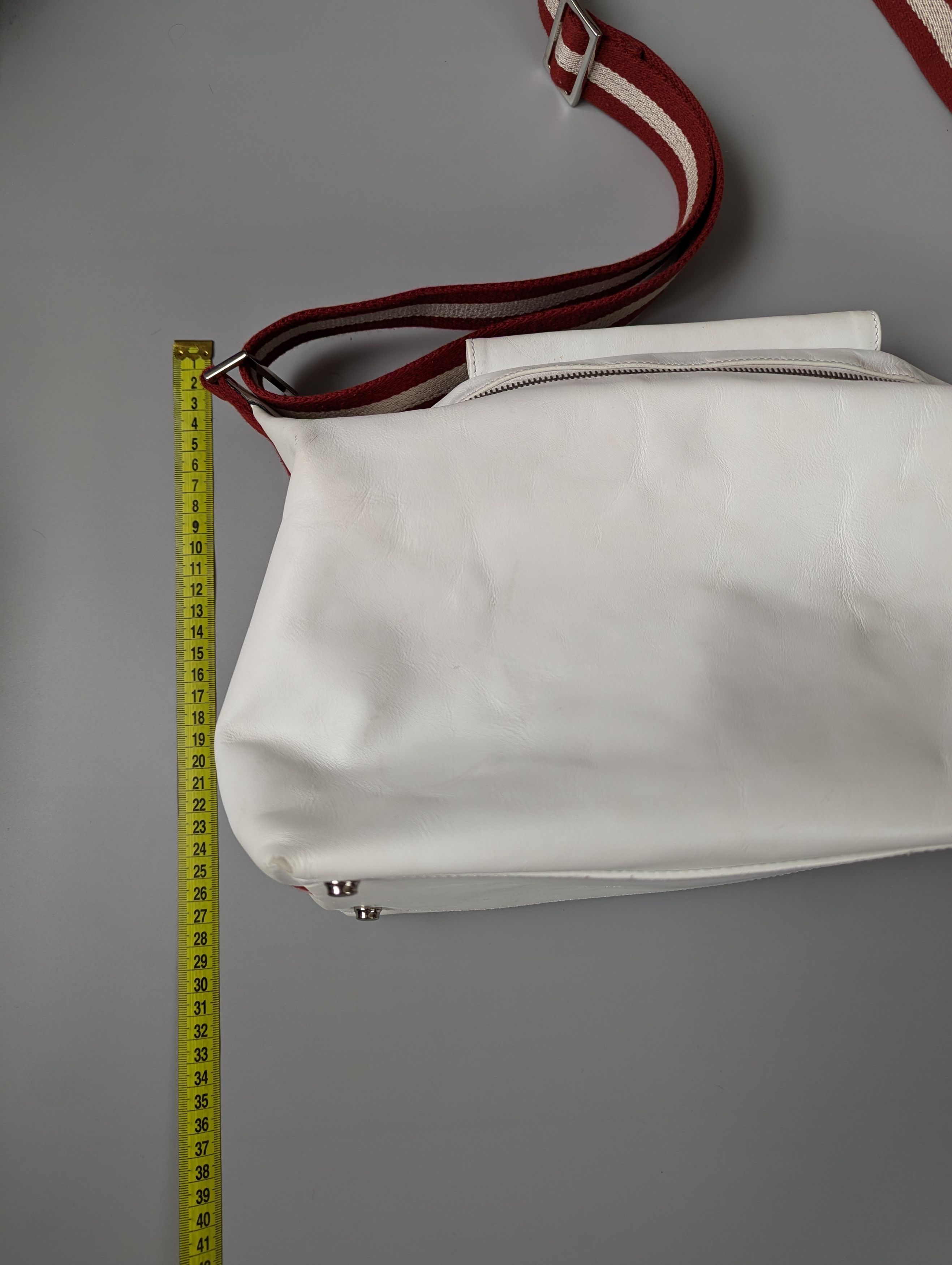 Bally × Vintage Bally White Leather Web Strap 2 Way Bag Shoulder Size ONE SIZE - 20 Thumbnail