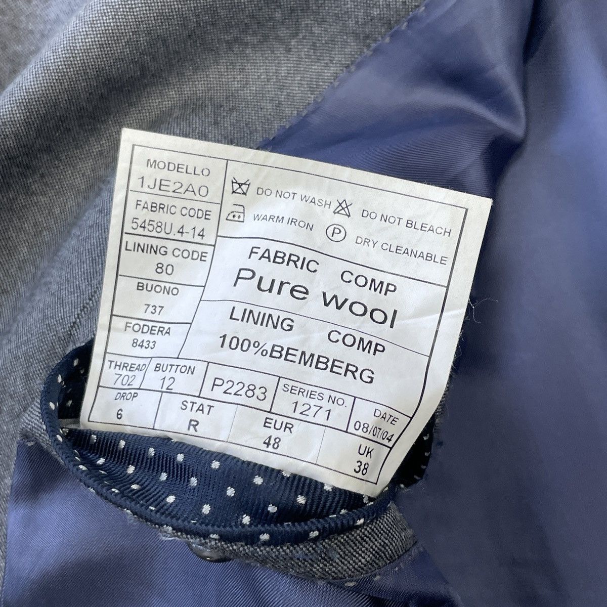 Suitsupply Suitsupply Wool Suit Blazer / Pants Size 48R Size 48R - 11 Thumbnail