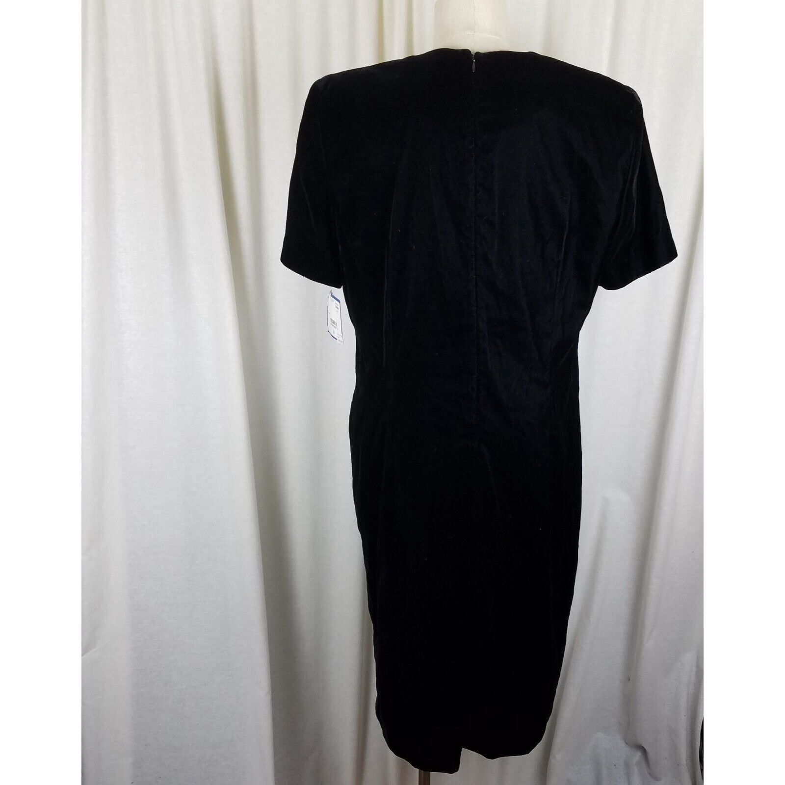 Fay Vtg Leslie Fay Dresses Black Velvet Midi Dress Womens 16 80s Size XXL / US 16-18 / IT 52-54 - 6 Thumbnail