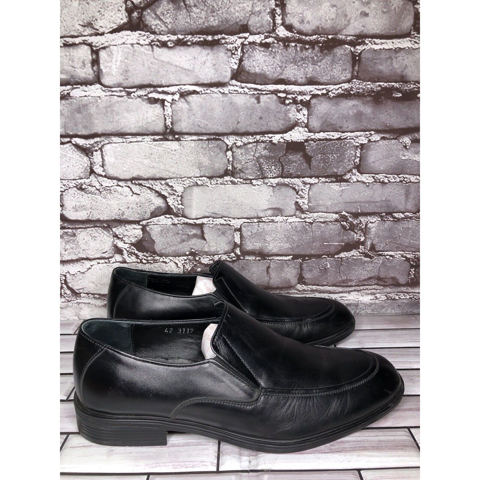 Other HAJJO Black Leather Slip On Casual Dress Loafers Work Shoes Size US 9 / EU 42 - 12 Thumbnail
