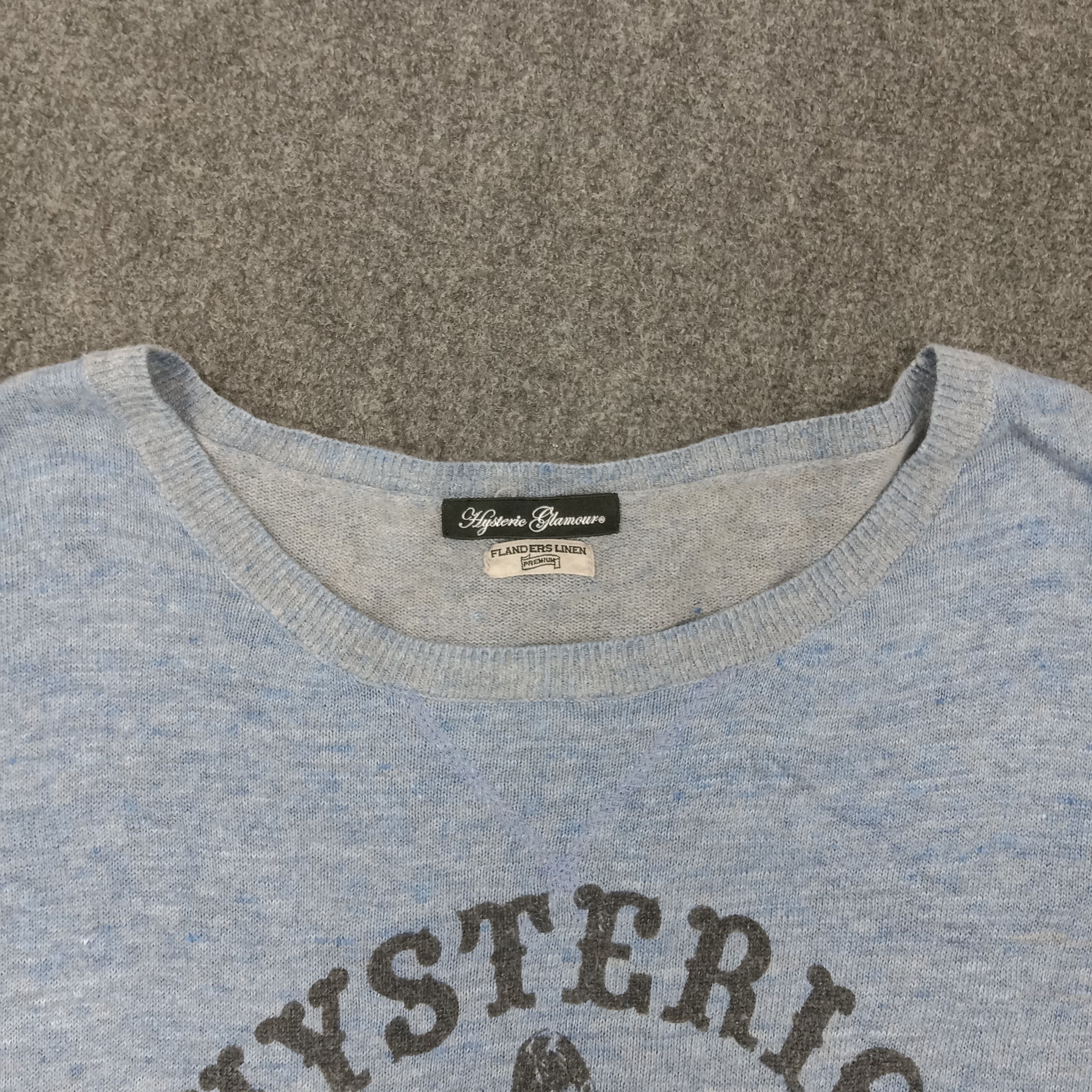 Hysteric Glamour Japanese Brand Long Sleeve Crop Tshirt
