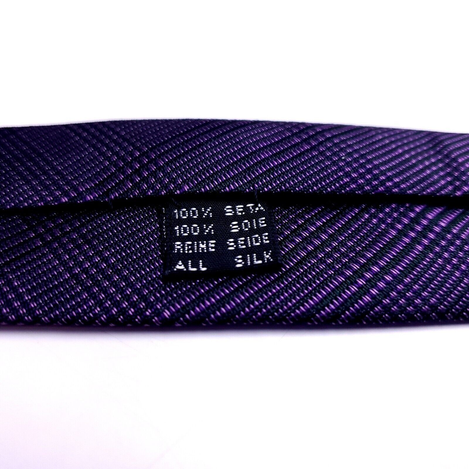 Bachrach Bachrach Purple Silk Tie Woven Glen Check Club Size ONE SIZE - 5 Thumbnail