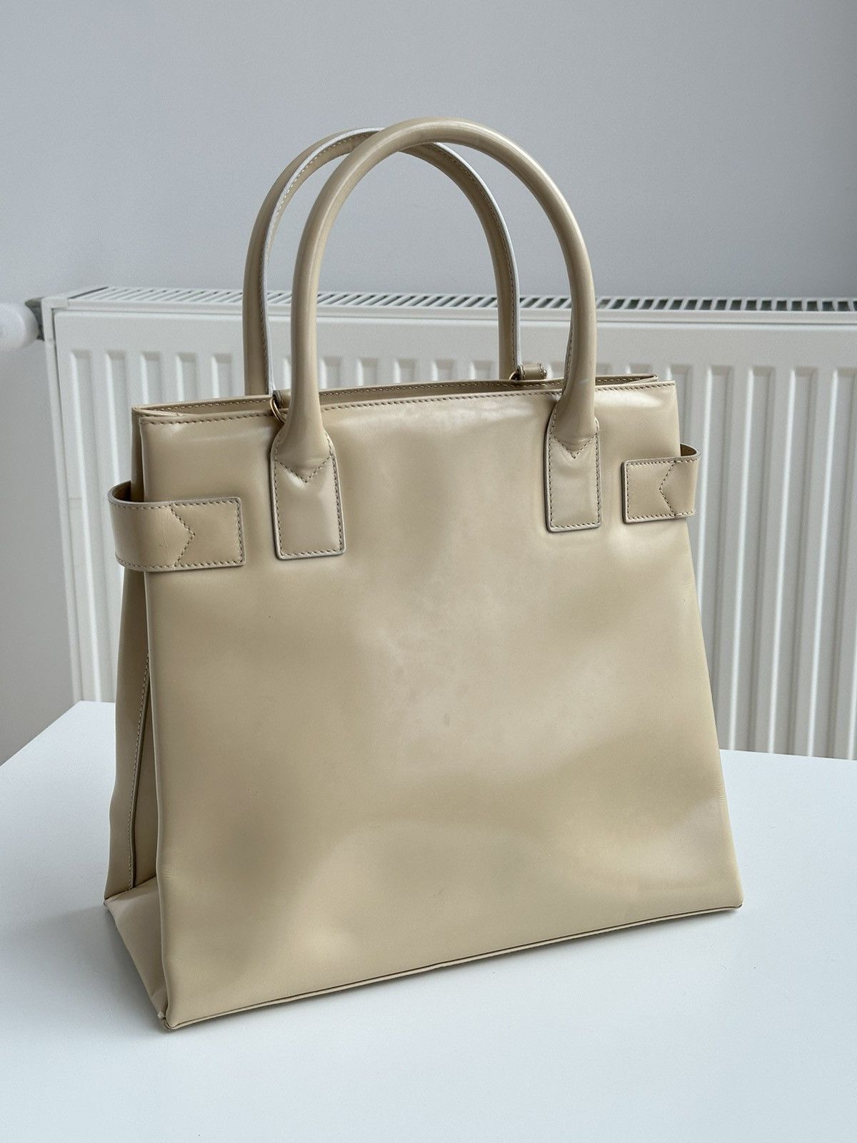 Gucci Vintage Gucci Leather Beige Shoulder Hand bag 000 2404 0503 Size ONE SIZE - 14 Thumbnail