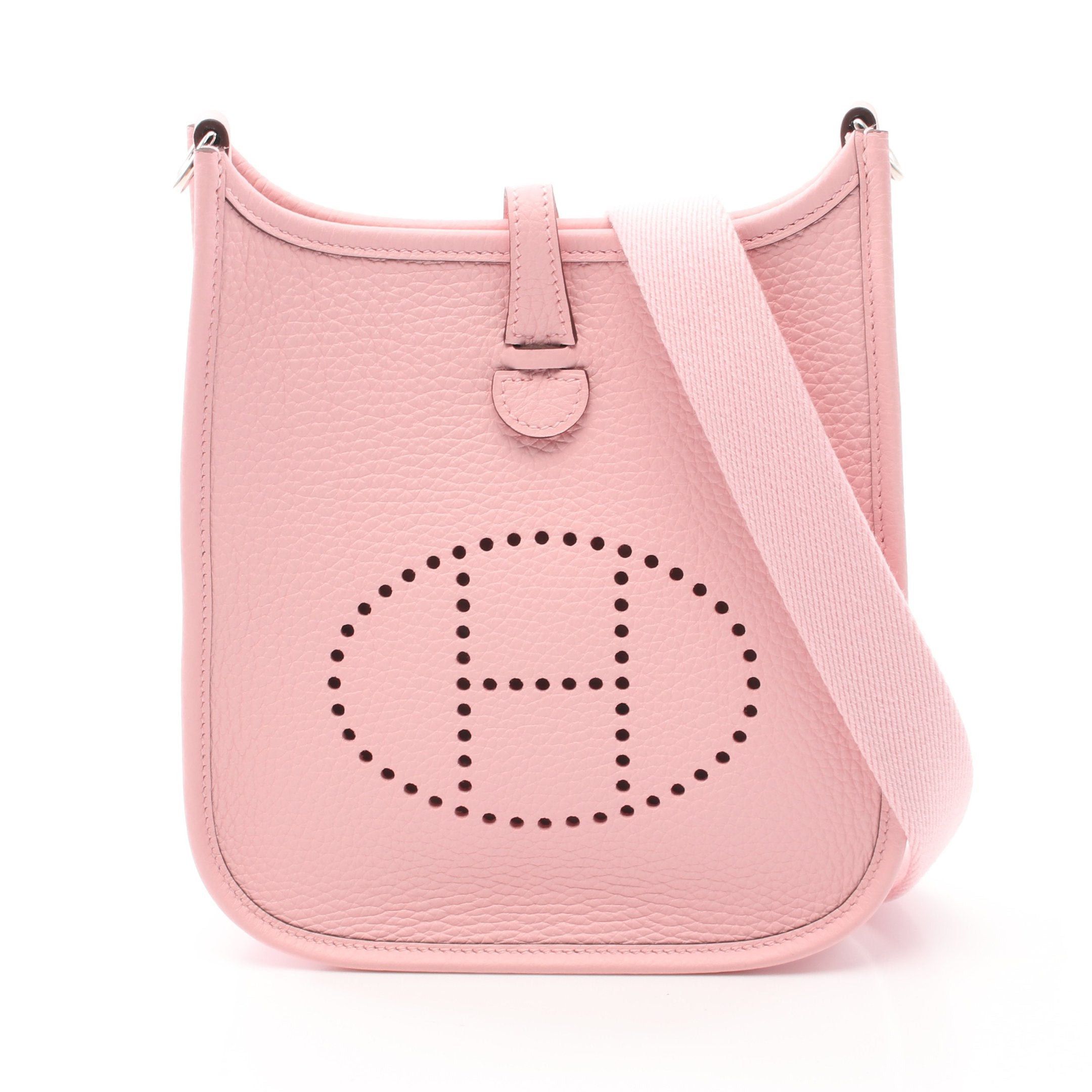 Hermes Hermes Evelyn Tpm Amazon Rose Sakura Shoulder Bag Clemence Leather Light Pink Silver Hardware B Stamp Size ONE SIZE - 1 Thumbnail
