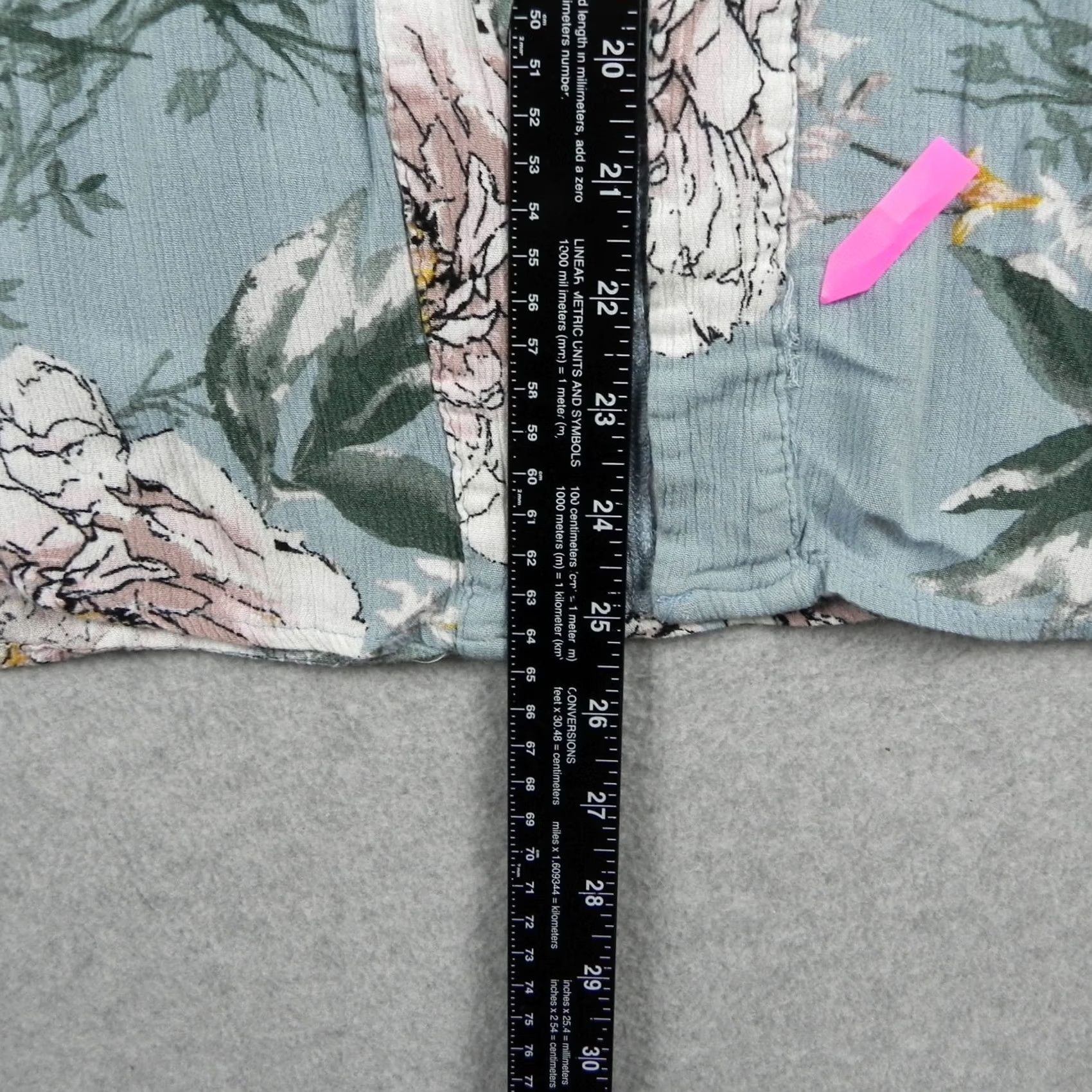 Vintage Loveriche Kimono Cardigan Womens 1X Boho Ruffle Sleeve Jacket Open Front Floral Blue Size XL / US 12-14 / IT 48-50 - 7 Thumbnail