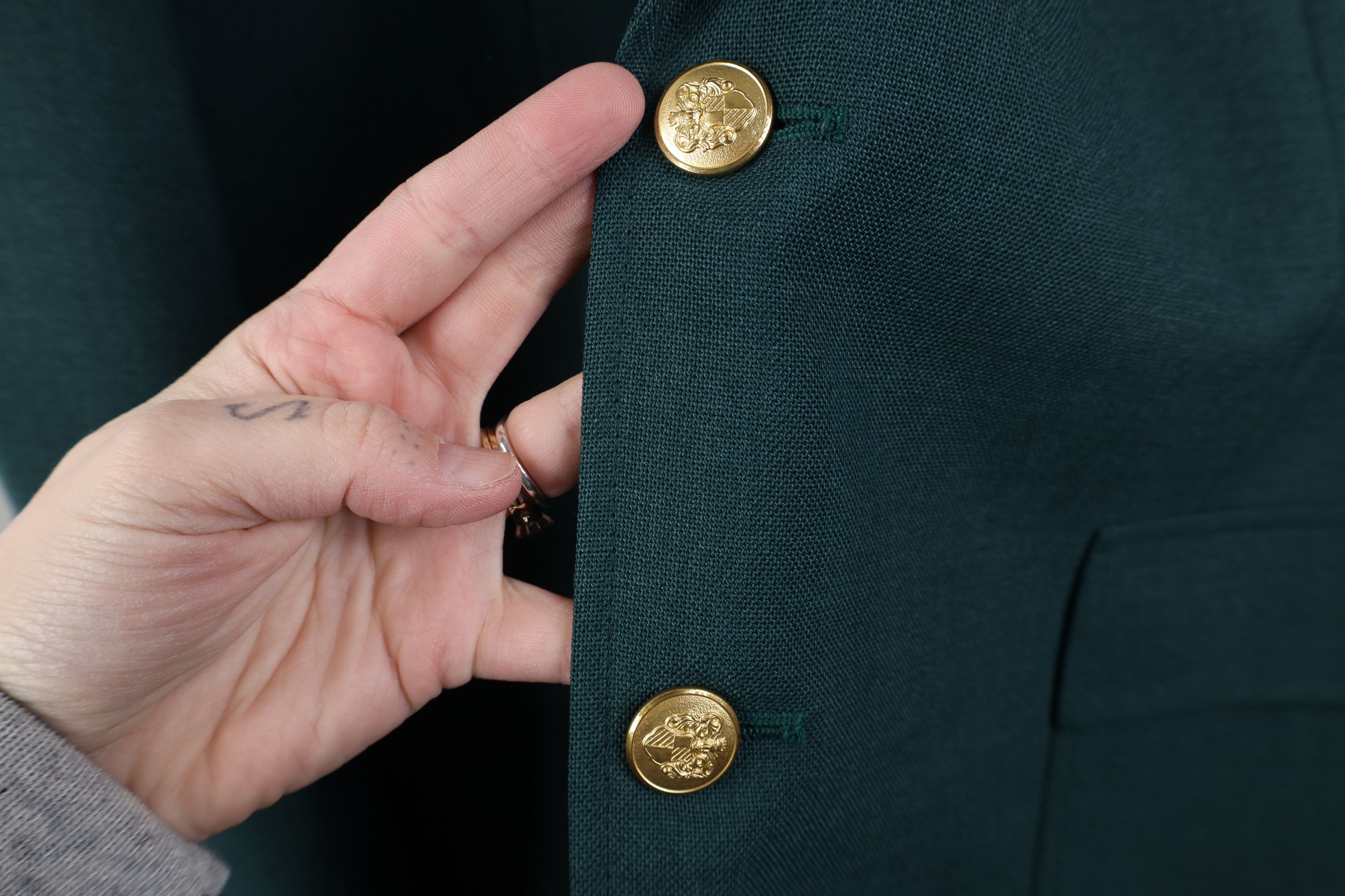 Vintage Vintage 90s Worsted Wool Suit Coat Blazer Jacket Green Size US XXL / EU 58 / 5 - 6 Thumbnail