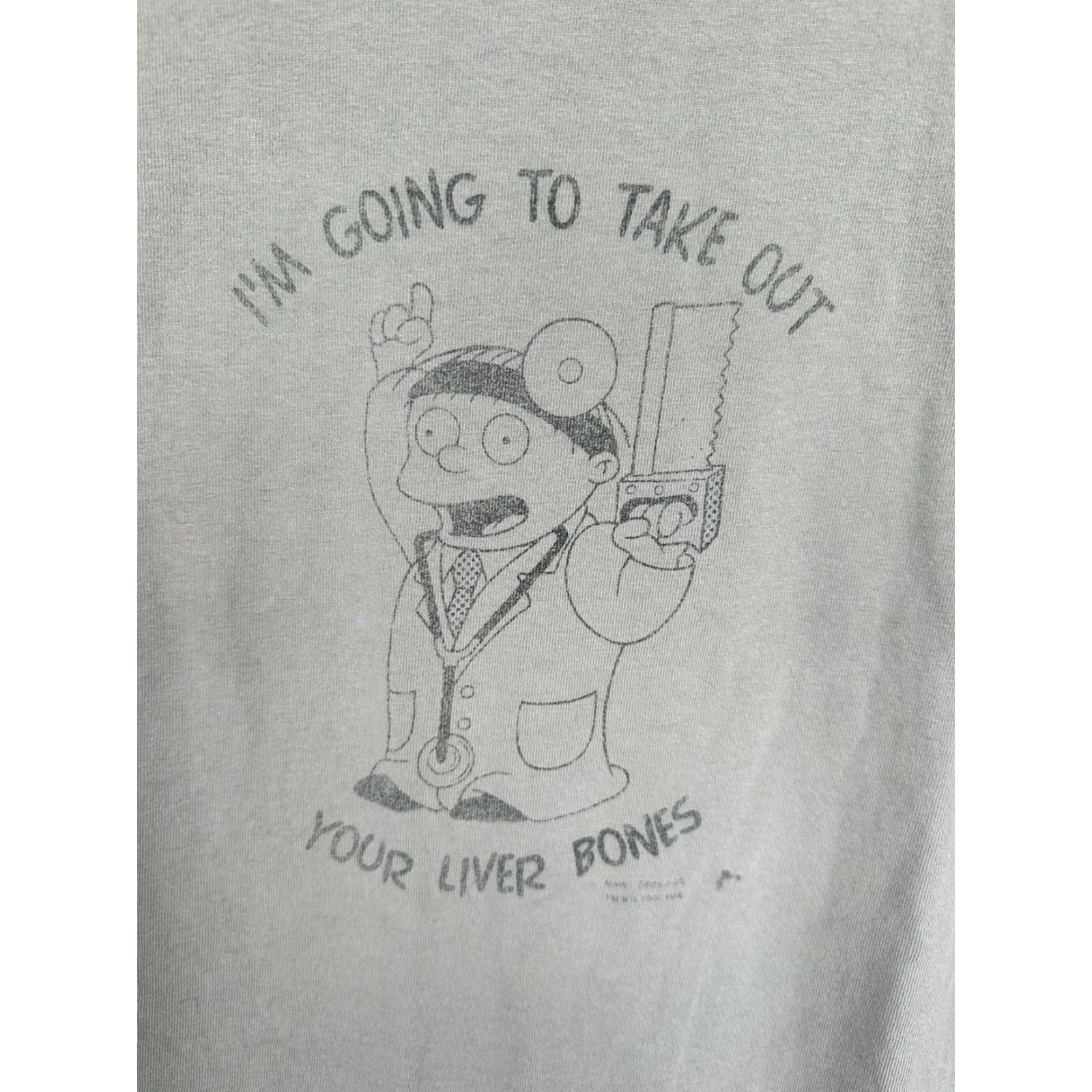 Fruit Of The Loom Vtg Simpsons Ralph Wiggum XL Shirt I’m Going To Take Out Your Liver Bones Y2K Green Cotton Unisex XL T-Shirt Size US XL / EU 56 / 4 - 4 Thumbnail