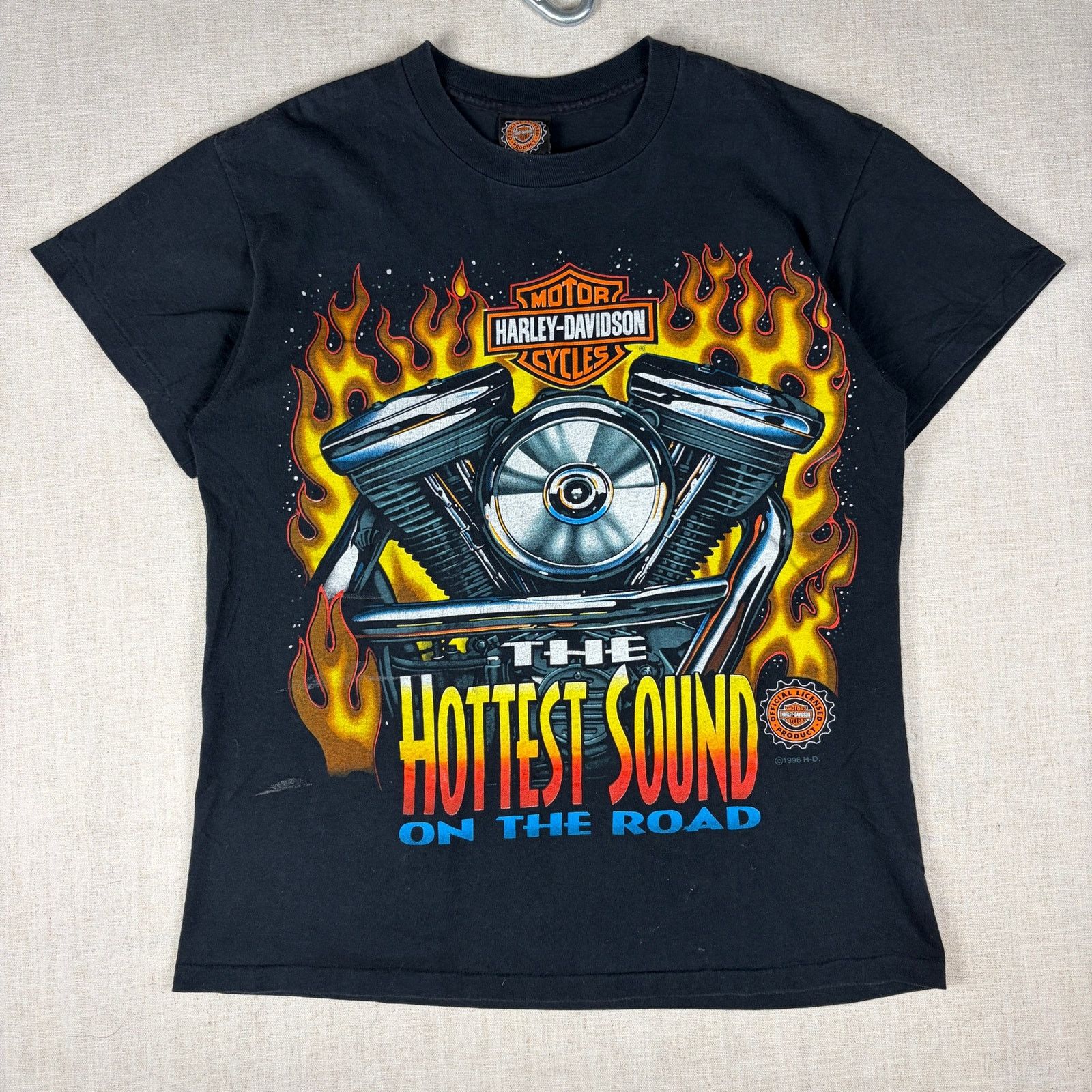 Harley Davidson Vintage Harley Davidson Flames 1996 The Hottest Sound Md Tee Size US M / EU 48-50 / 2 - 1 Thumbnail