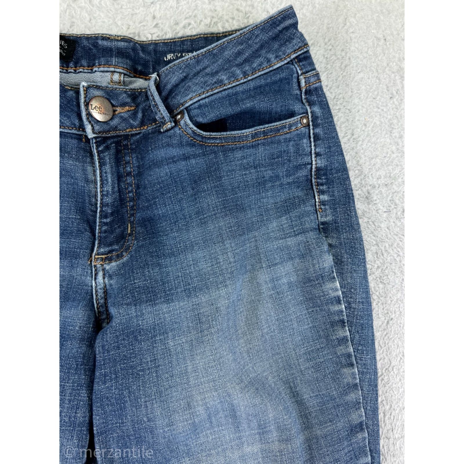 Lee Lee Jeans Womens 26 Blue Denim Bootcut Regular Blue Jeans Western Cotton Blend 5-Pocket Design Cowboy Southwestern 90s Theme Mens Girls Size 26" / US 2 / IT 38 - 7 Thumbnail