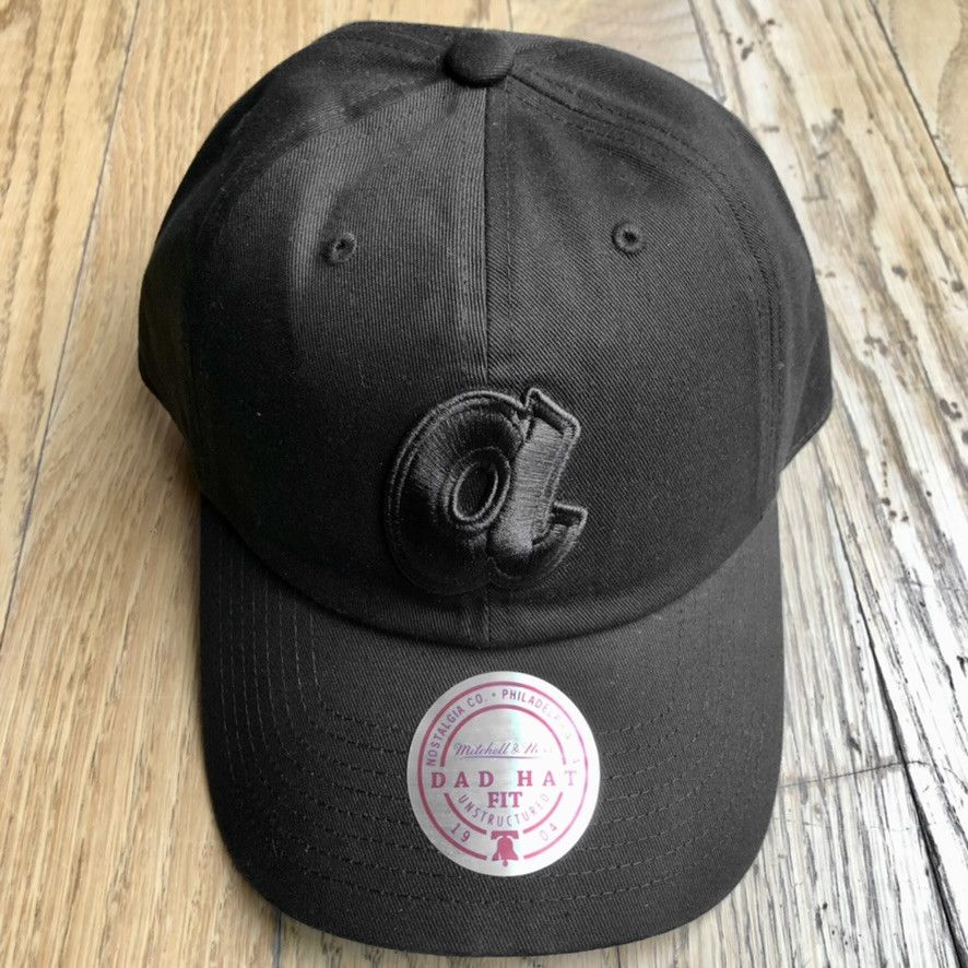 Mitchell & Ness Atlanta Braves MLB Cooperstown Adjustable Blackout Hat Size ONE SIZE - 1 Thumbnail