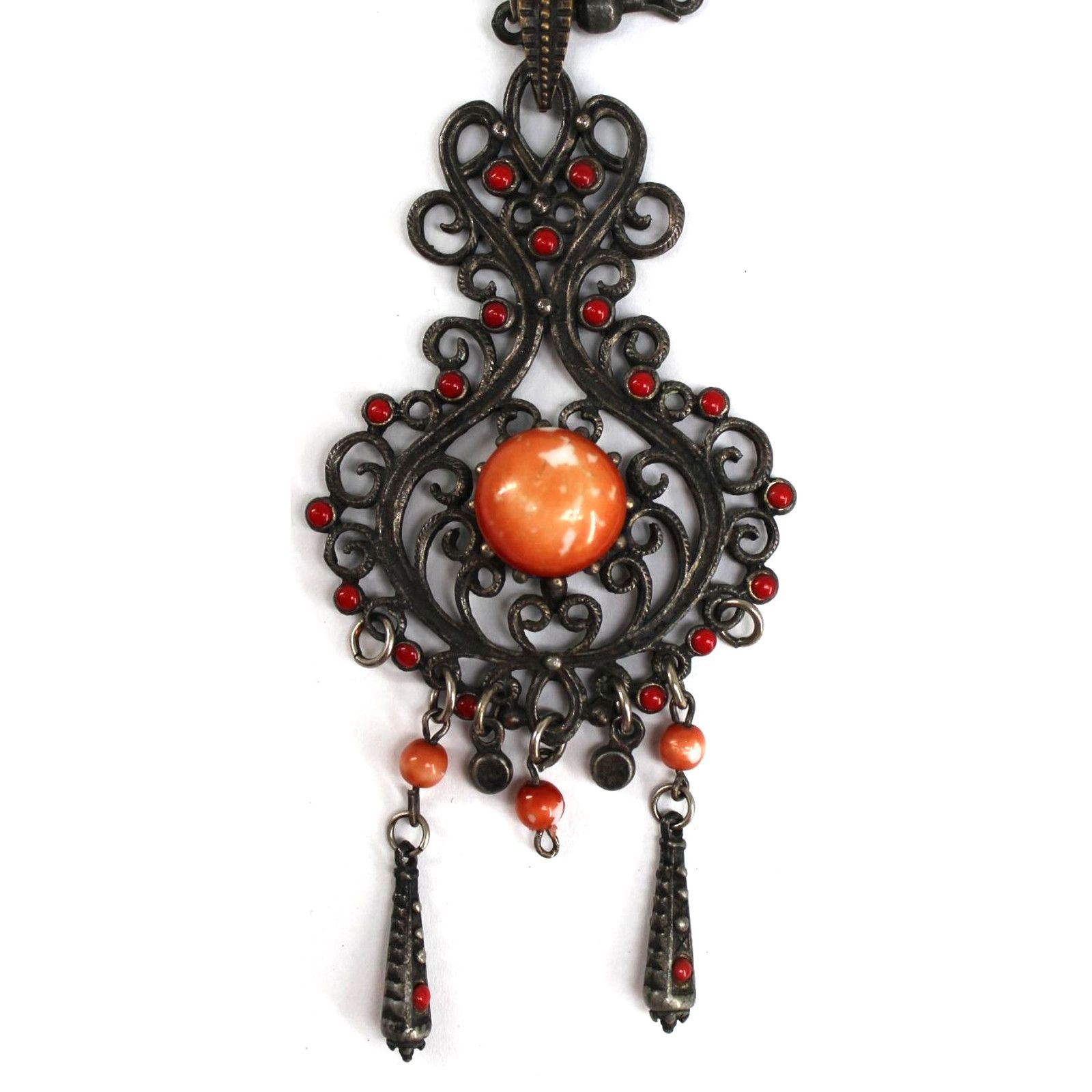 Other Rare Vintage DLH Depose Pendant Necklace • 28" Chain Size ONE SIZE - 4 Thumbnail