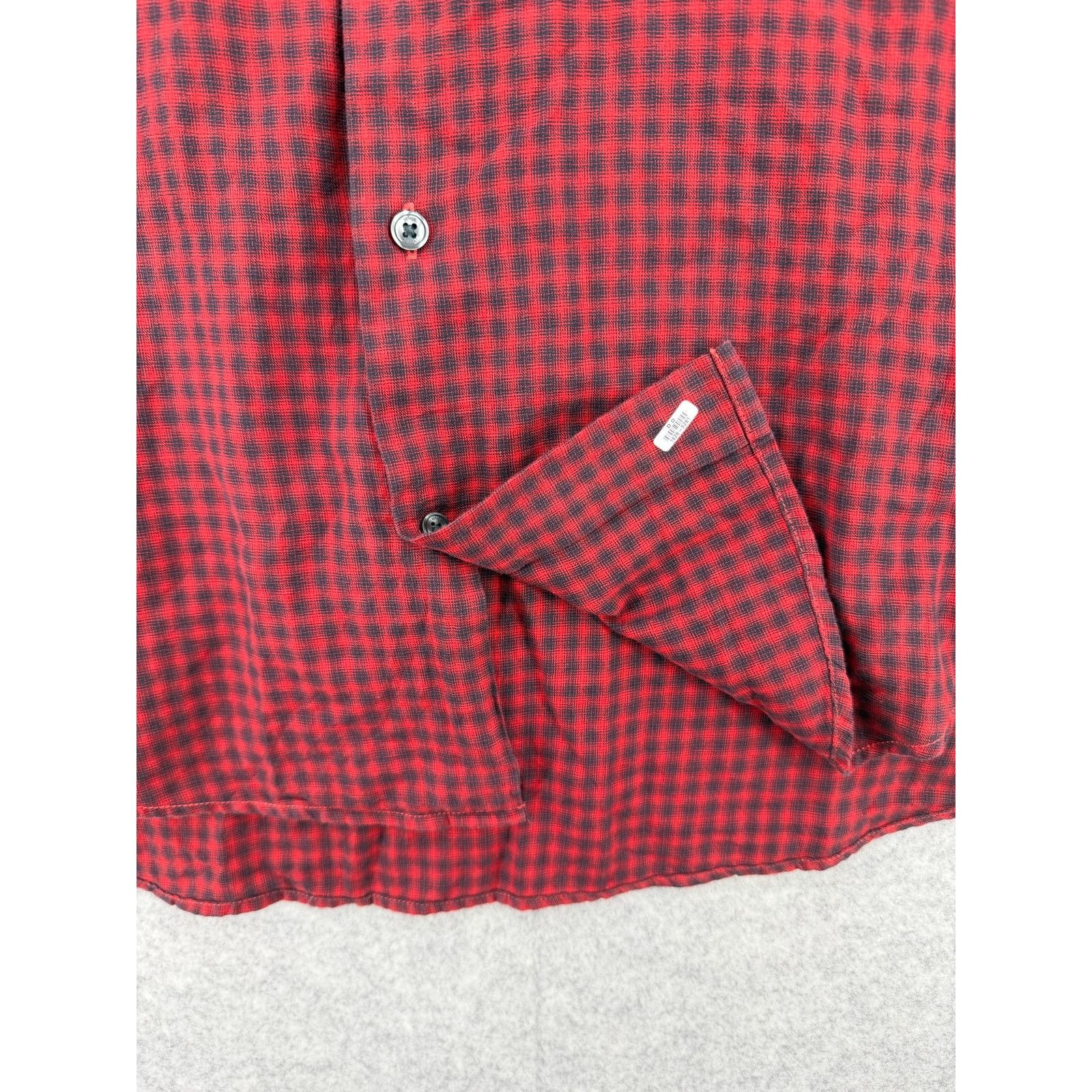 Vince Vince Men's Red Cotton Plaid Long Sleeve Button Down Shirt Size US S / EU 44-46 / 1 - 6 Thumbnail