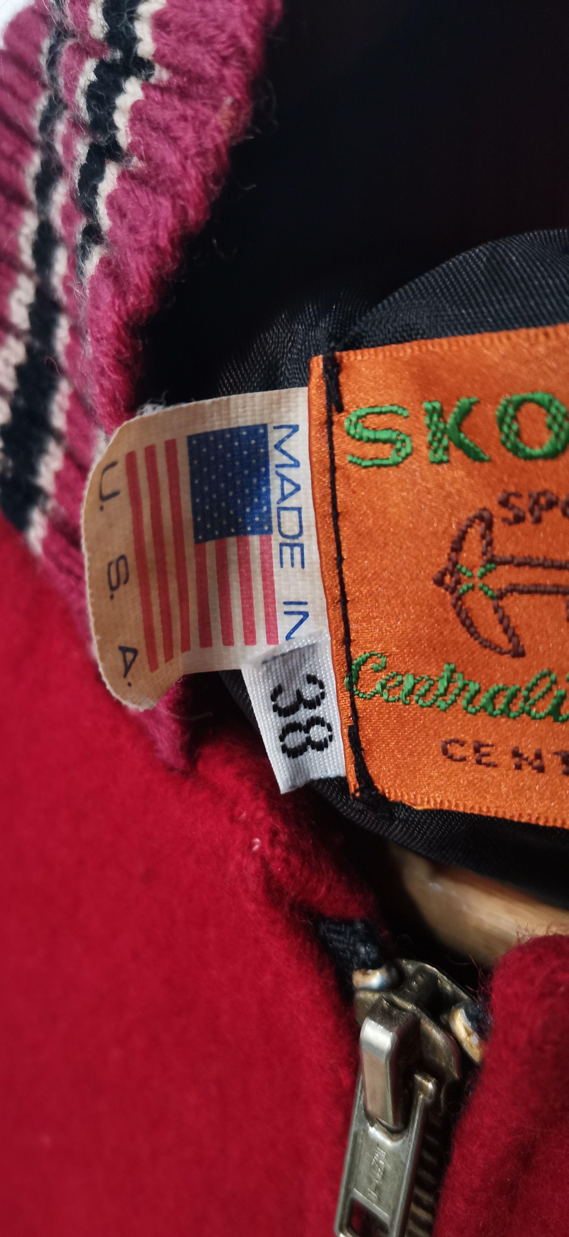 Skookum Vintage SKOOKUM Varsity Jacket–Red & Black Leather Sleeves Size US M / EU 48-50 / 2 - 5 Thumbnail
