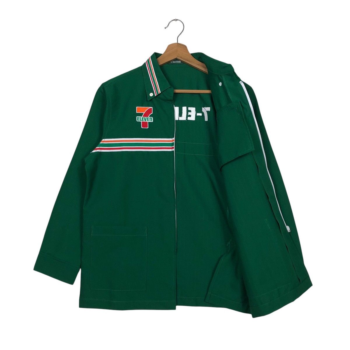 Japanese Brand 📌Vintage Worker Zipper Light Jacket 7-Eleven Japan Big Logo Size US M / EU 48-50 / 2 - 12 Thumbnail