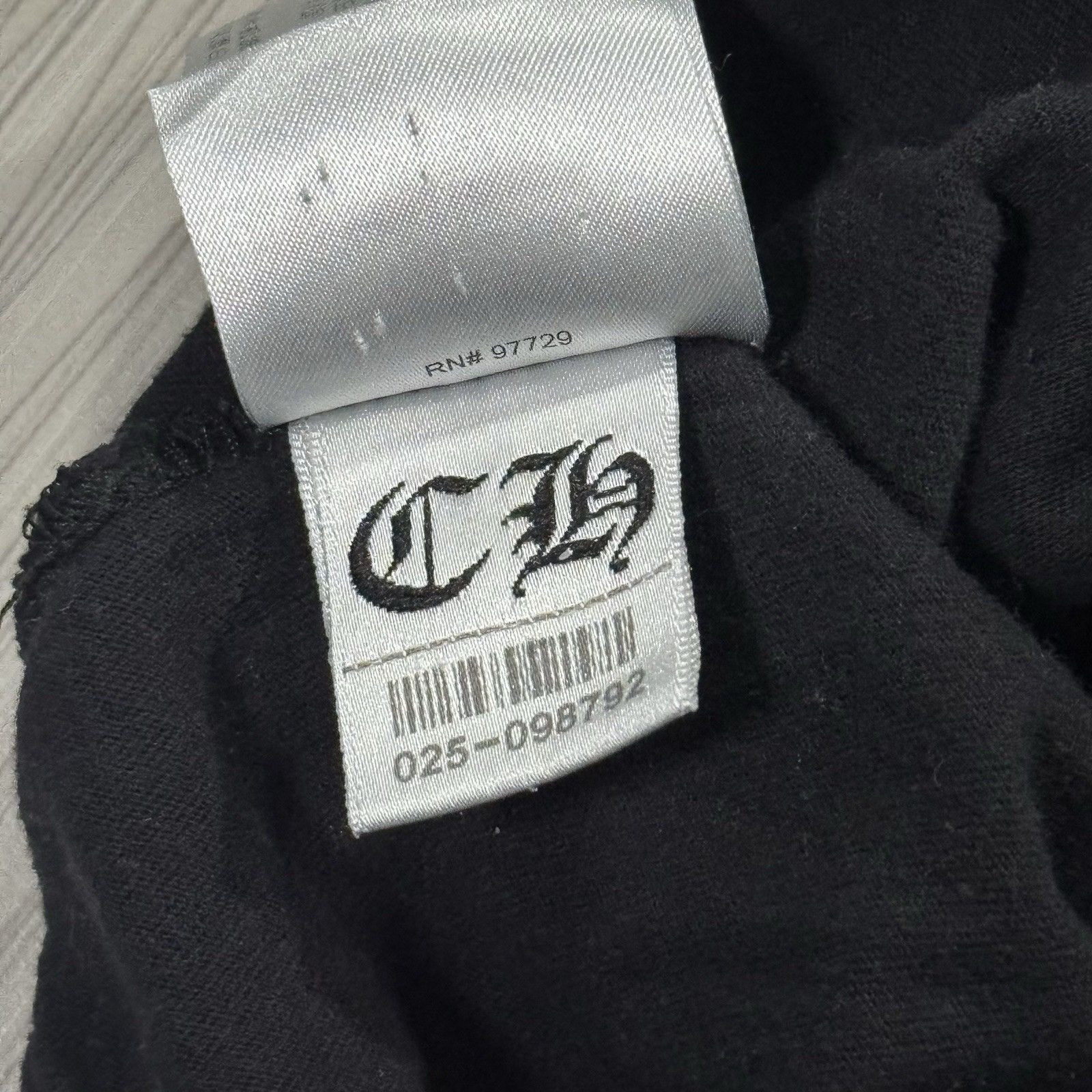 Chrome Hearts Mens Chrome Hearts Black Scroll Pocket T Shirt Size Large Size US L / EU 52-54 / 3 - 6 Thumbnail