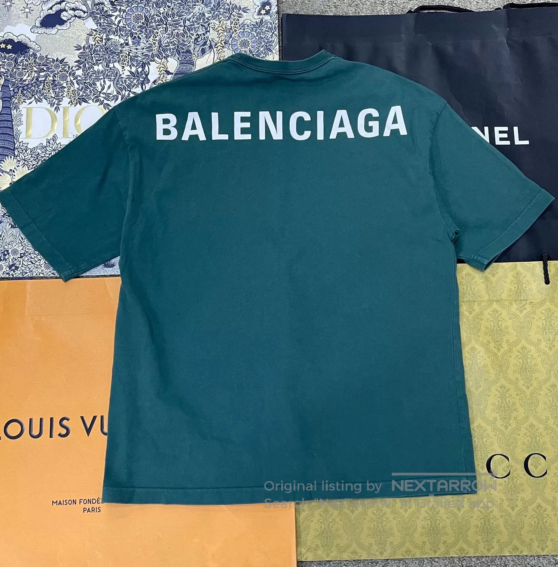 Balenciaga Balenciaga Blue Back Logo Short Sleeve T. Size US XS / EU 42 / 0 - 2 Thumbnail