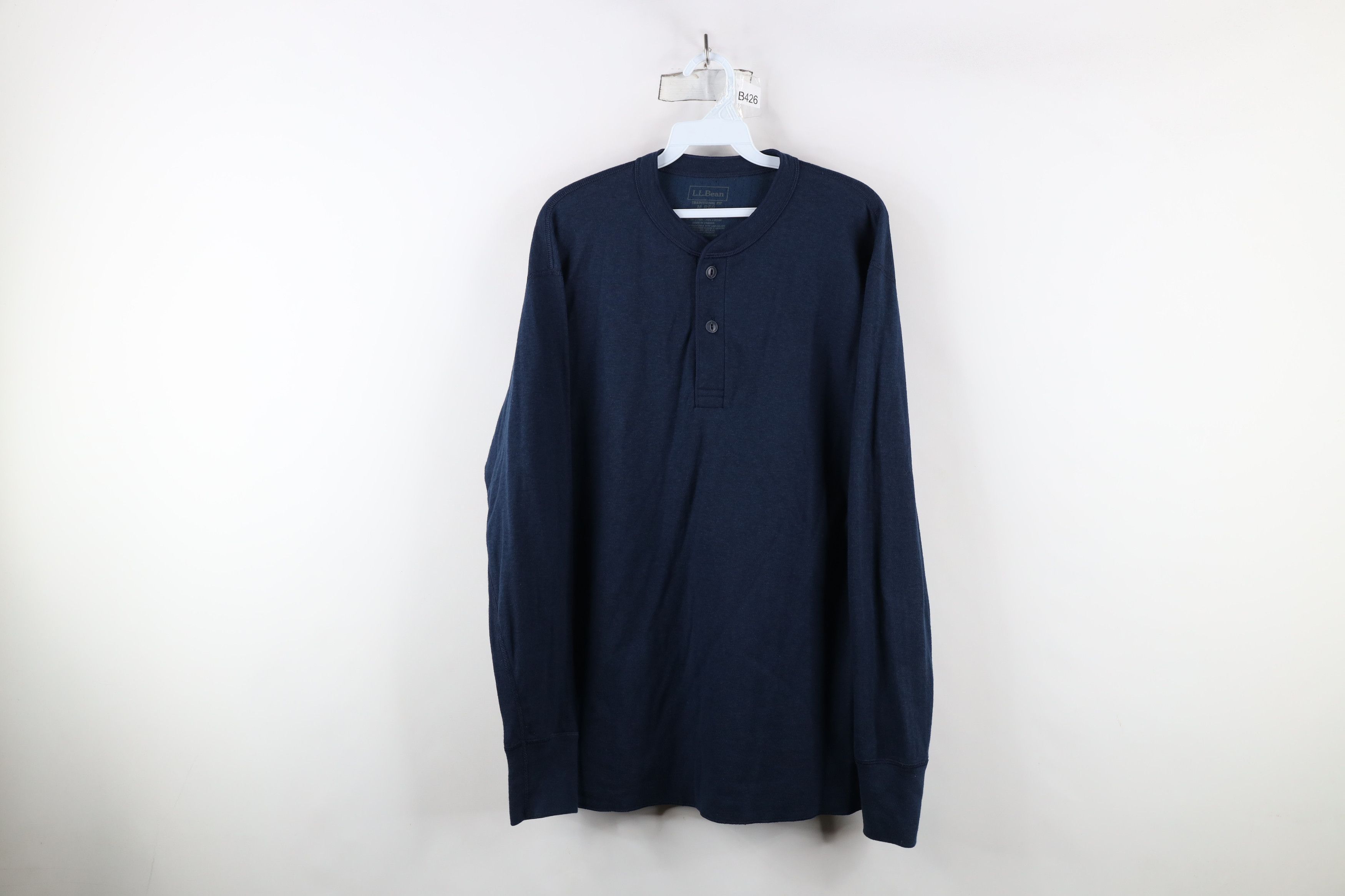 L.L. Bean × Vintage Vintage LL Bean Wool Blend Knit Long Sleeve Henley T-Shirt Size US M / EU 48-50 / 2 - 1 Thumbnail