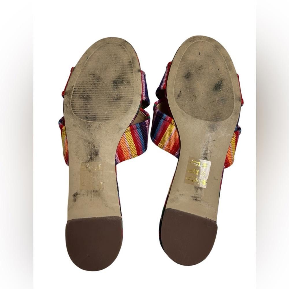 J.Crew J. Crew l Multicolor Rainbow Textile Slide On Sandals 7.5 Size US 7.5 / IT 37.5 - 5 Thumbnail