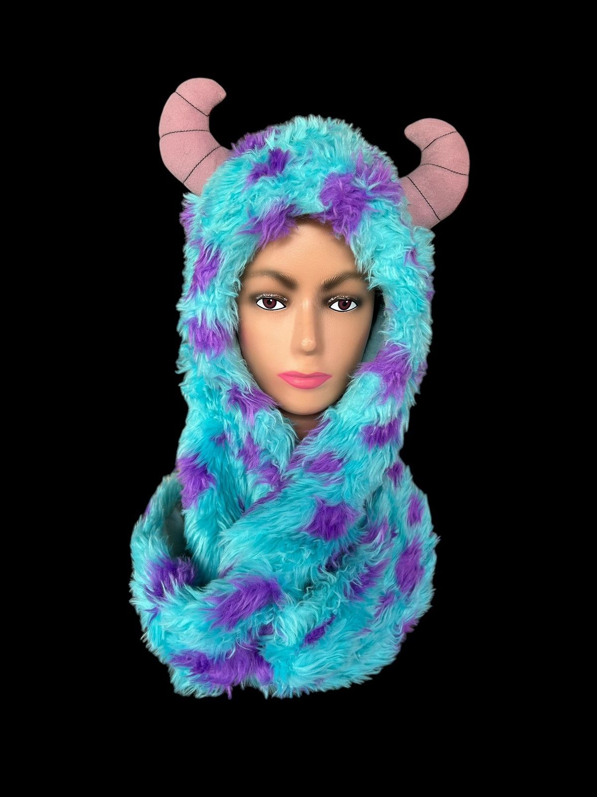 Japanese Brand × Kapital × Vintage Very Rare Monsters Inc Fur Fluffy Beanie Scarf Hats Size ONE SIZE - 5 Thumbnail