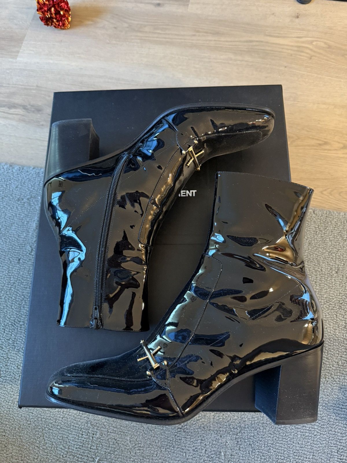 Saint Laurent Paris Leather Boots Size US 11.5 / EU 44-45 - 2 Thumbnail