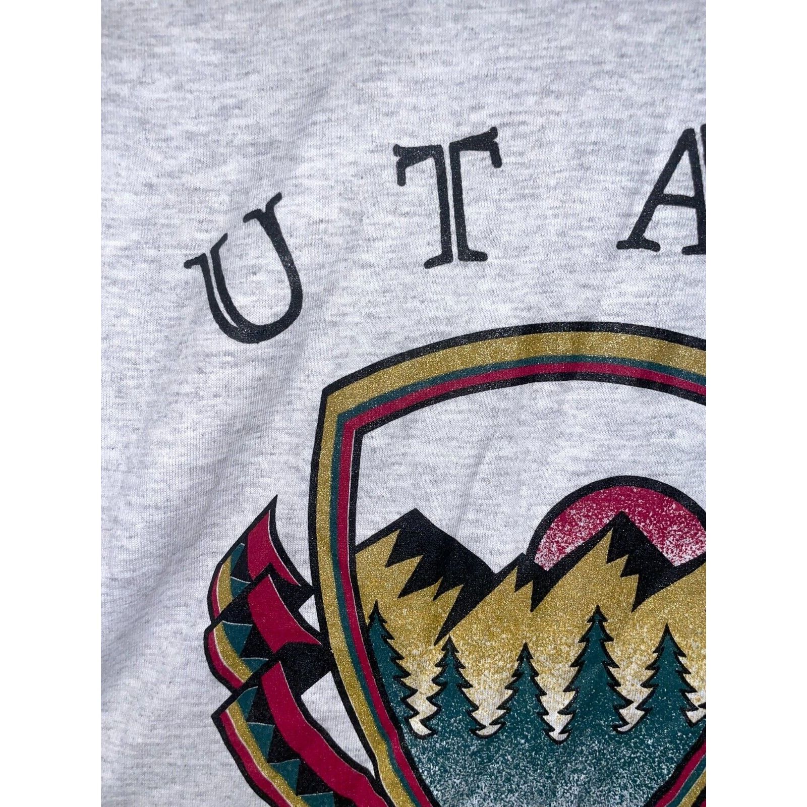 Signal Sport Vintage Utah Shirt State Mountain Gray Tee VTG 90s 1992 M Size US M / EU 48-50 / 2 - 3 Thumbnail