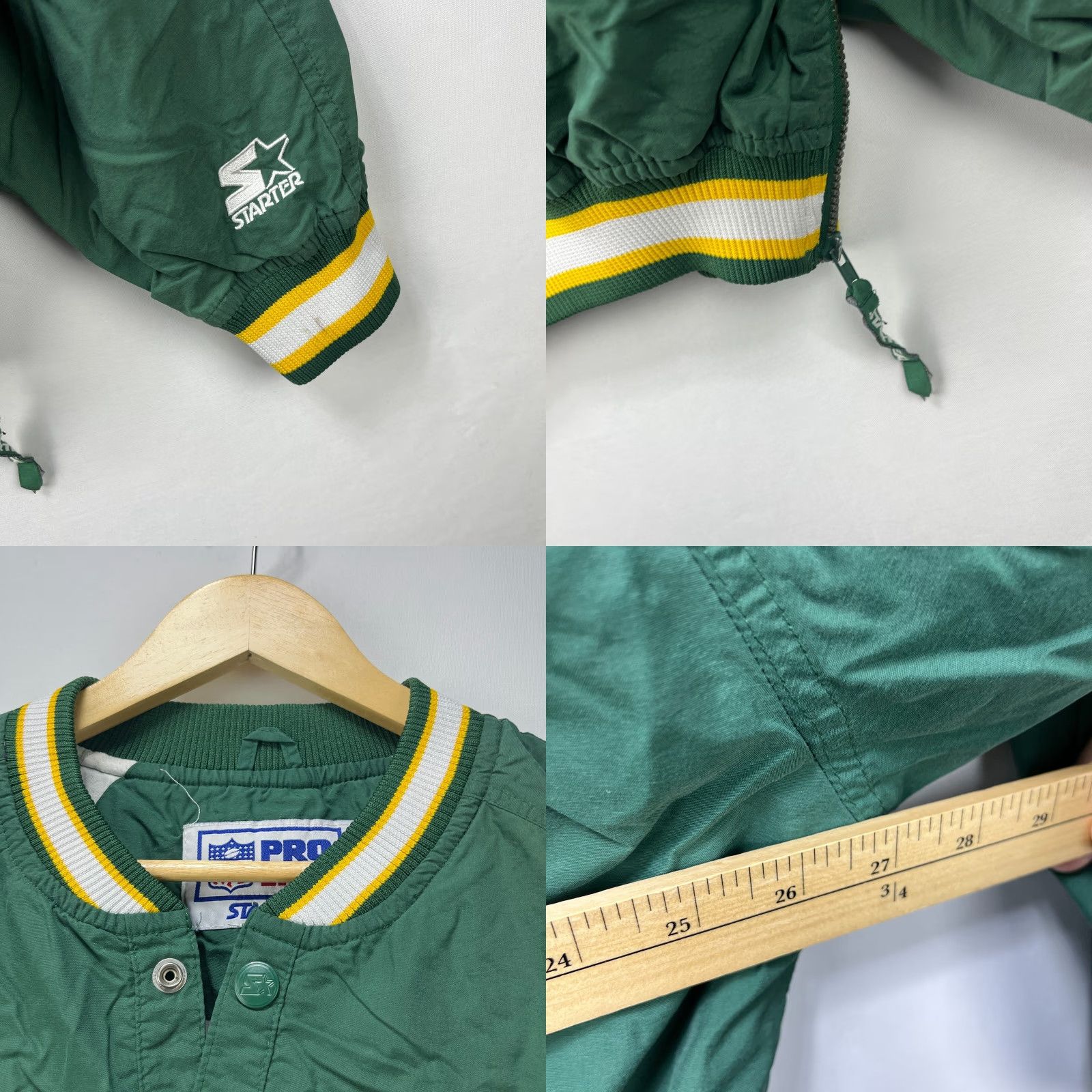 Starter VINTAGE Green Bay Packers Starter Windbreaker Jacket XL Mens NFL Front Pullover Size US XL / EU 56 / 4 - 8 Thumbnail