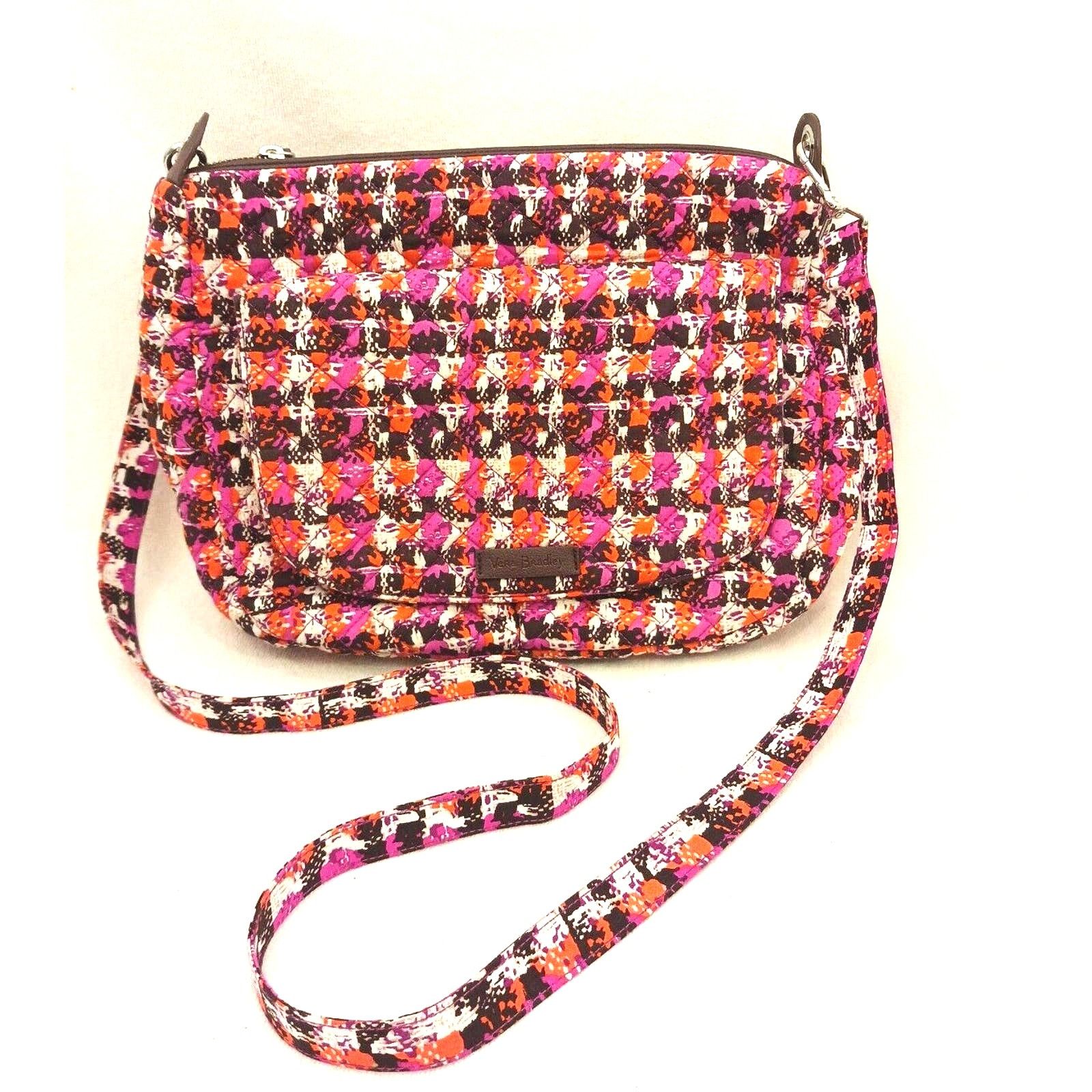 Vera Bradley VERA BRADLEY CROSSBODY Pink Orange Shoulder Bag Houndstooth Size ONE SIZE - 1 Thumbnail