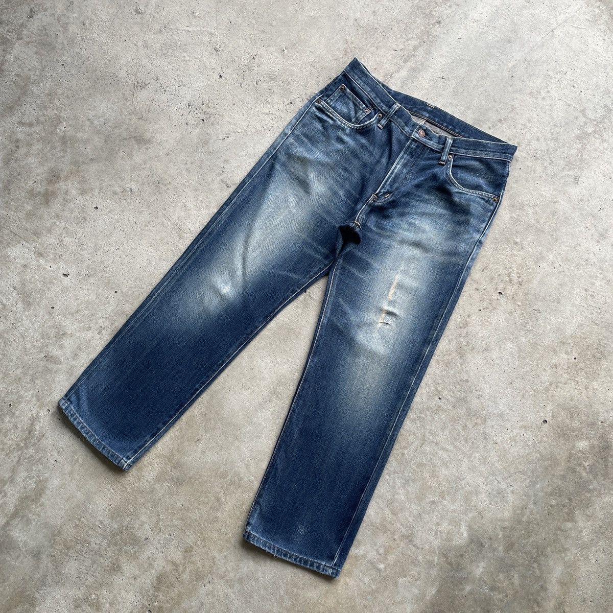 Edwin Vintage Edwin Japan Distressed Jeans Denim Pants Faded W32 Size US 32 / EU 48 - 2 Thumbnail
