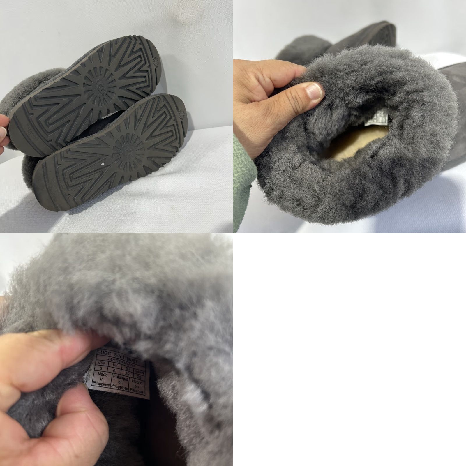 Ugg UGG Bootie Gray Sz 8 Classic Mini Fluff Genuine Shearling Short Boots 1106757 M Women Size 30" / US 8 / IT 44 - 8 Thumbnail