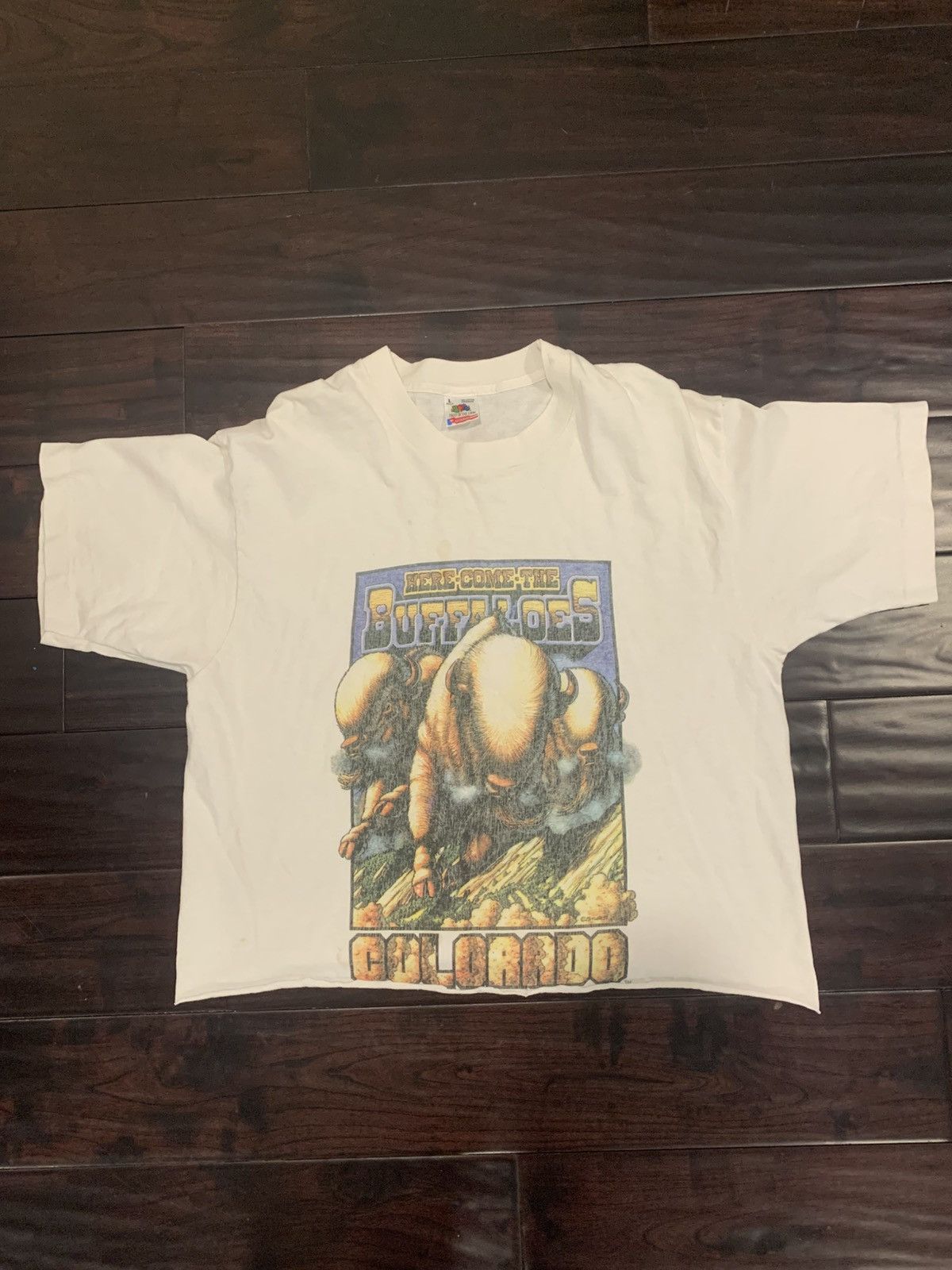 Fruit Of The Loom 1992 University of Colorado Buffaloes shirt Size US L / EU 52-54 / 3 - 1 Thumbnail