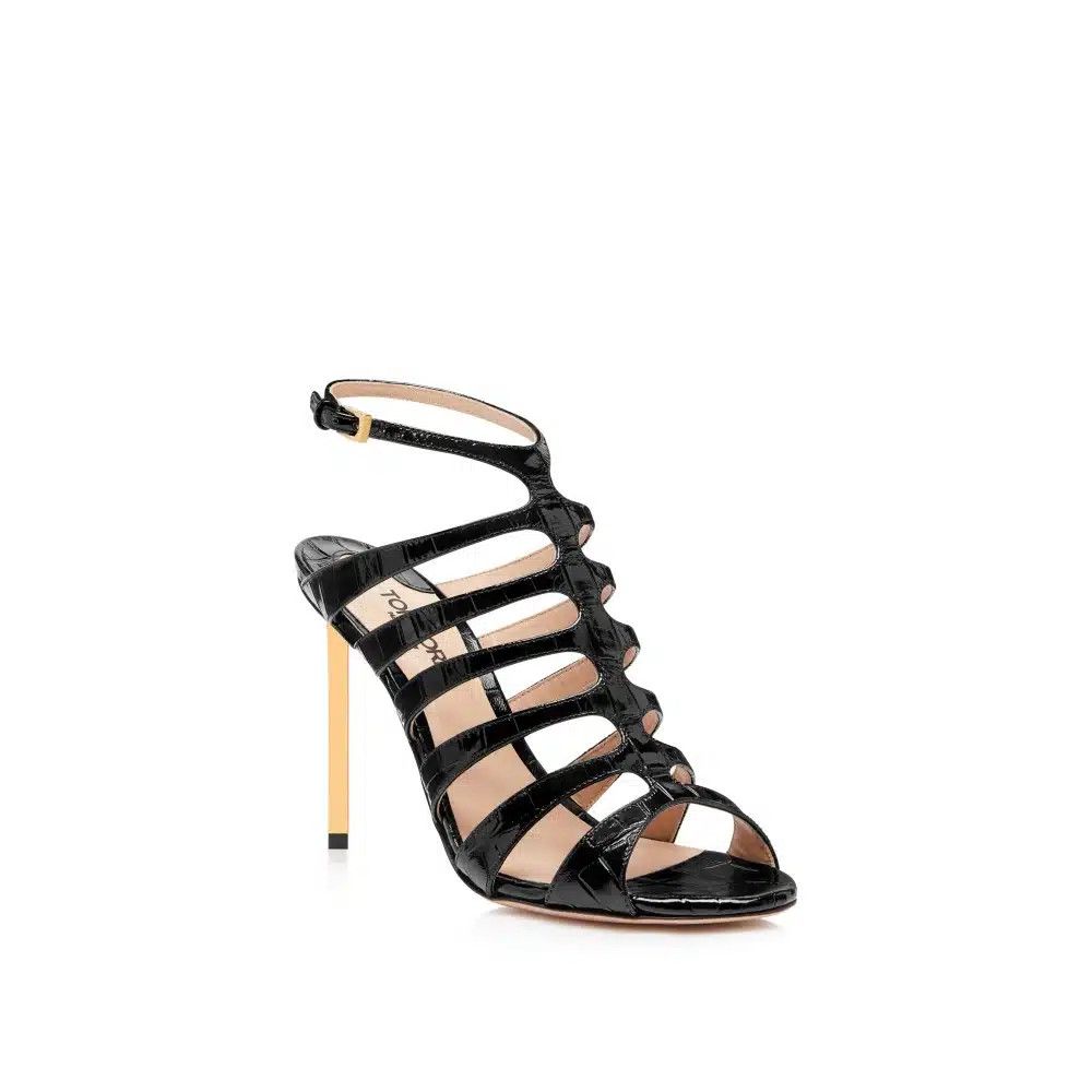 Tom Ford o1loc1c0425 W3425 Leather Carine Sandals in Black Size US 6 / IT 36 - 2 Thumbnail