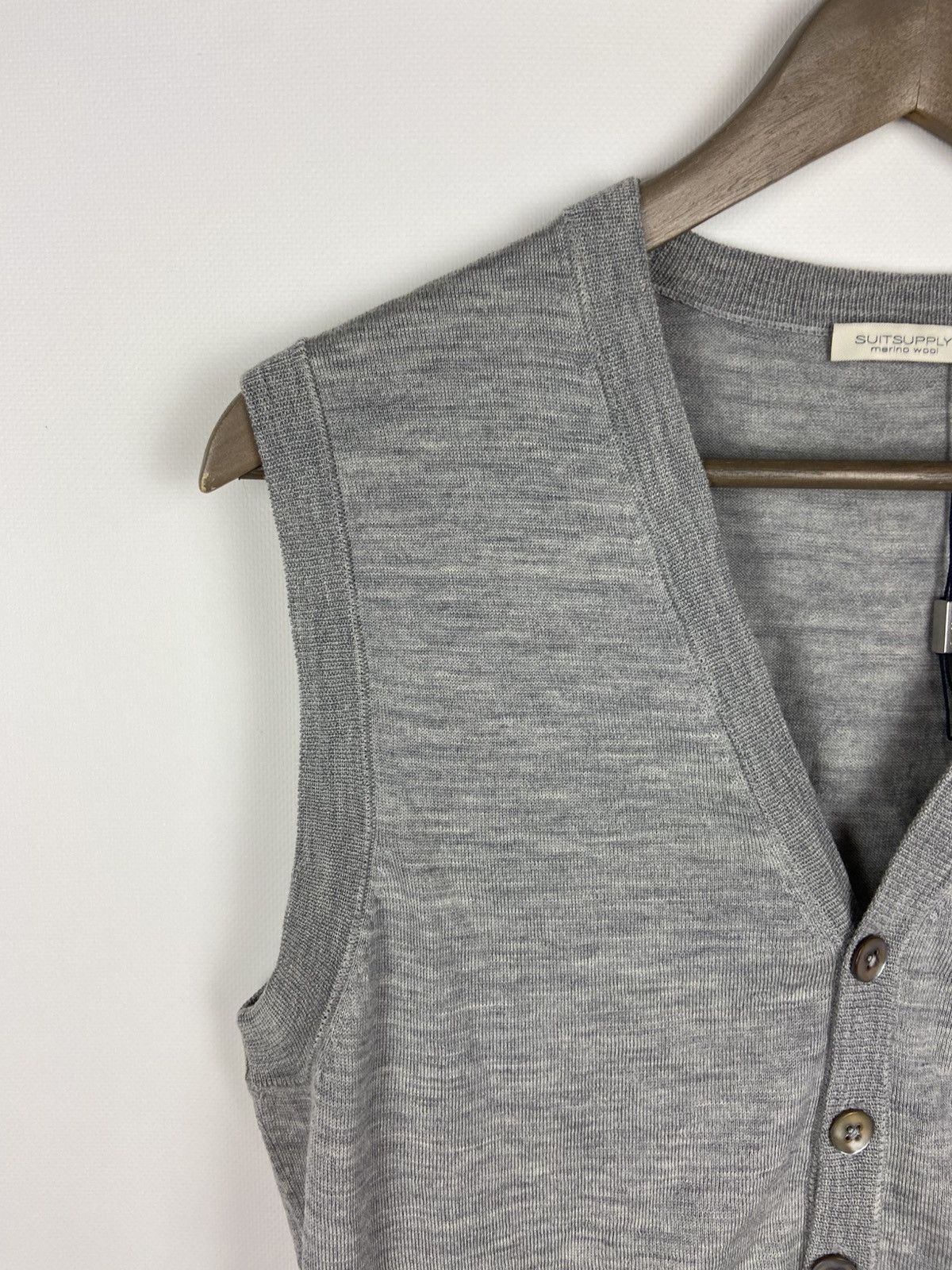 Designer × Suitsupply Suitsupply Gray Button Wool Vest Mens Size US S / EU 44-46 / 1 - 3 Thumbnail