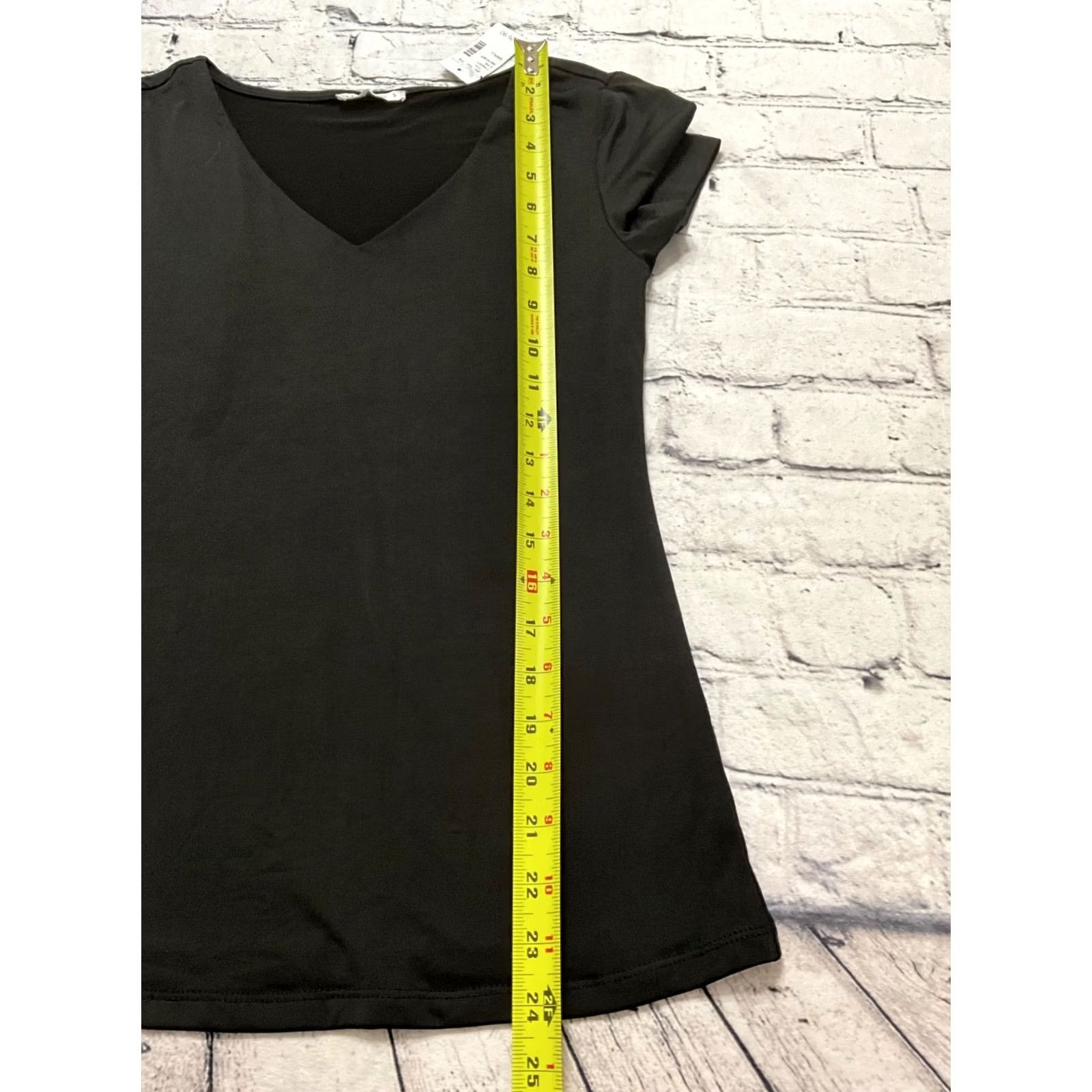Vintage EDGELY Blouse Top V-Neck Short Sleeve Pullover Black S NWT Womens Shirt Casual Spring Summer Regular Fit Size S / US 4 / IT 40 - 4 Thumbnail