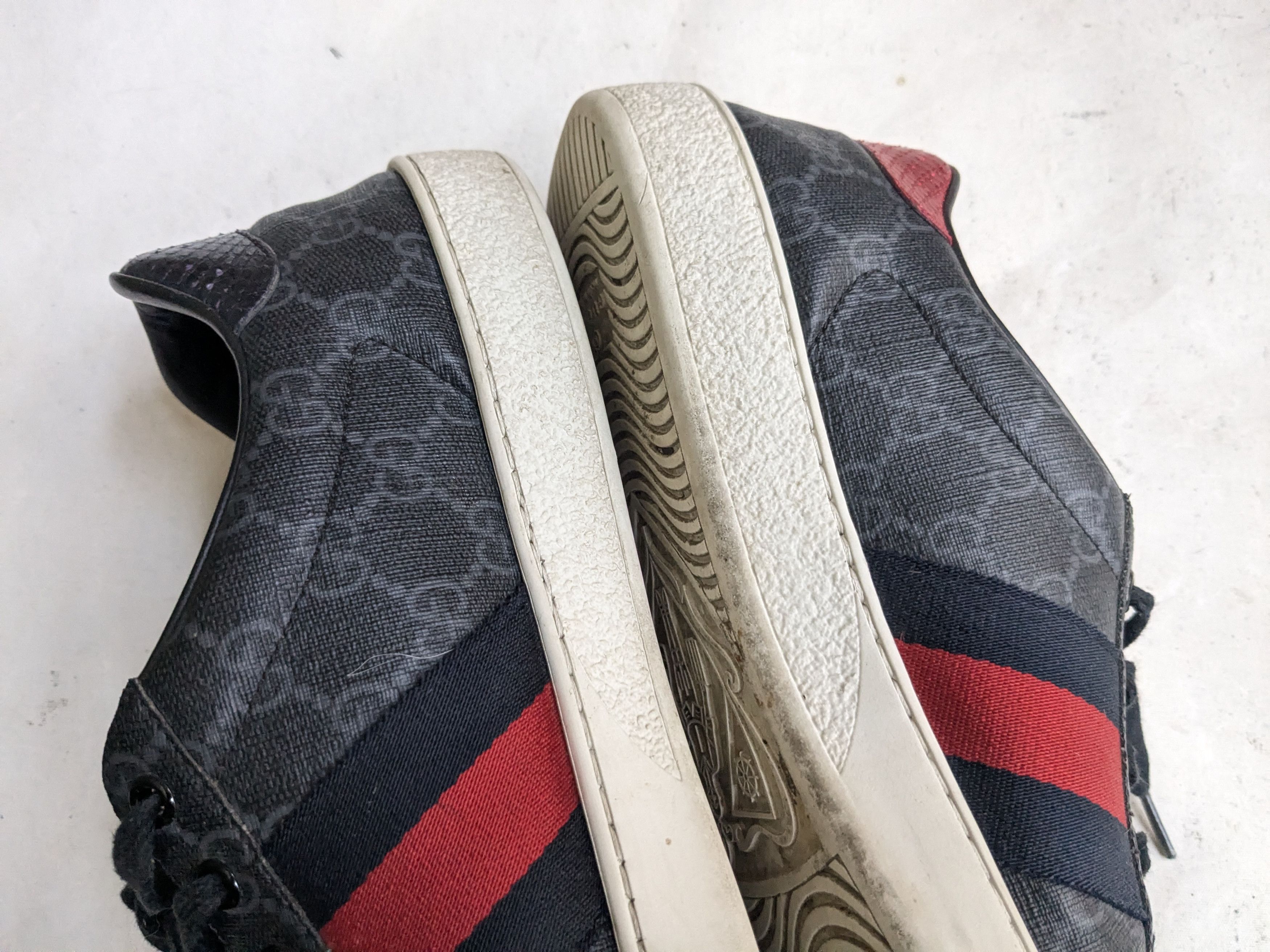 Gucci Gucci Ace Sneakers Monogram 10.5 Canvas GG Low Top Leather Size US 10.5 / EU 43-44 - 13 Thumbnail