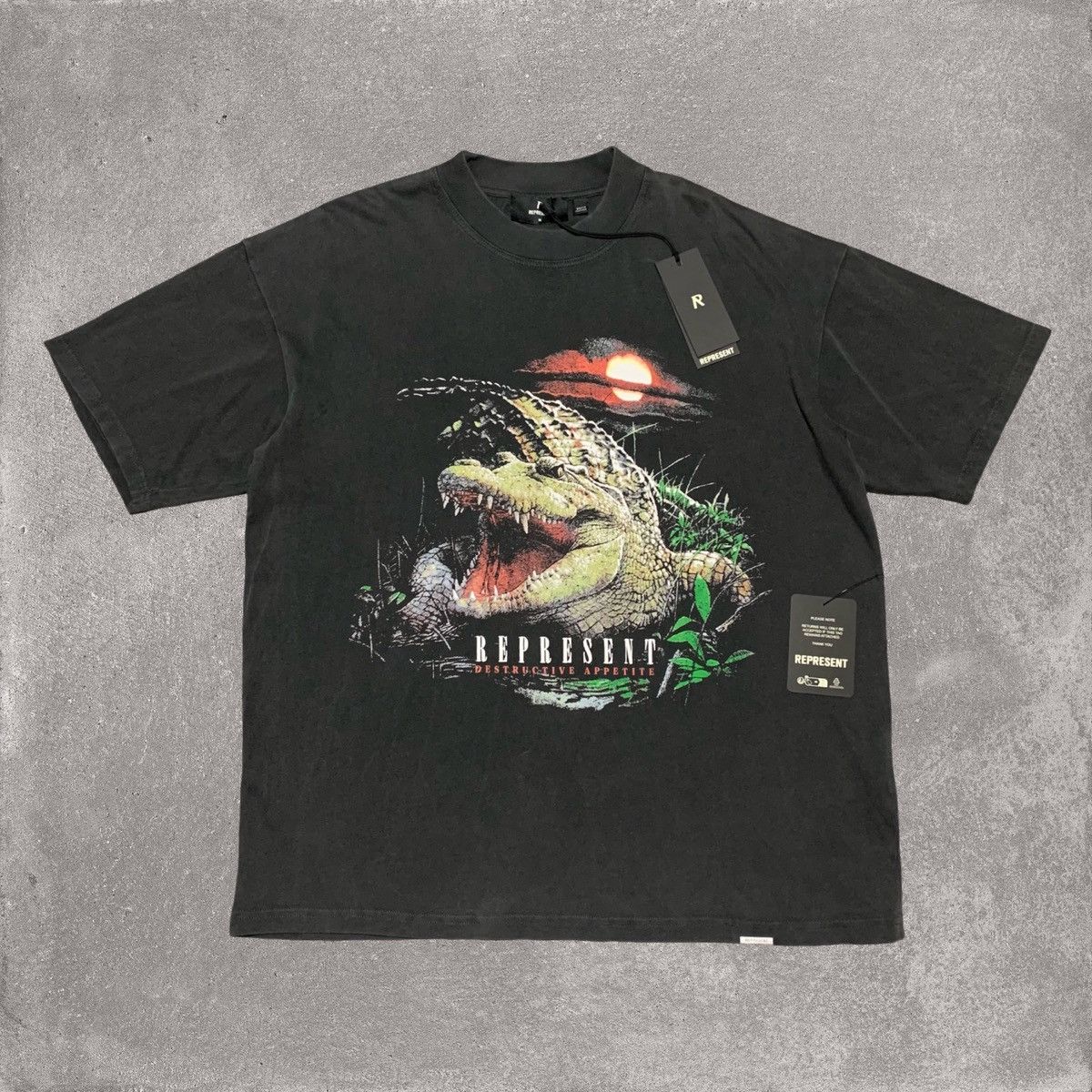 Represent Clo. Represent Medium Destructive Appetite Vintage Grey Tee Size US M / EU 48-50 / 2 - 1 Thumbnail
