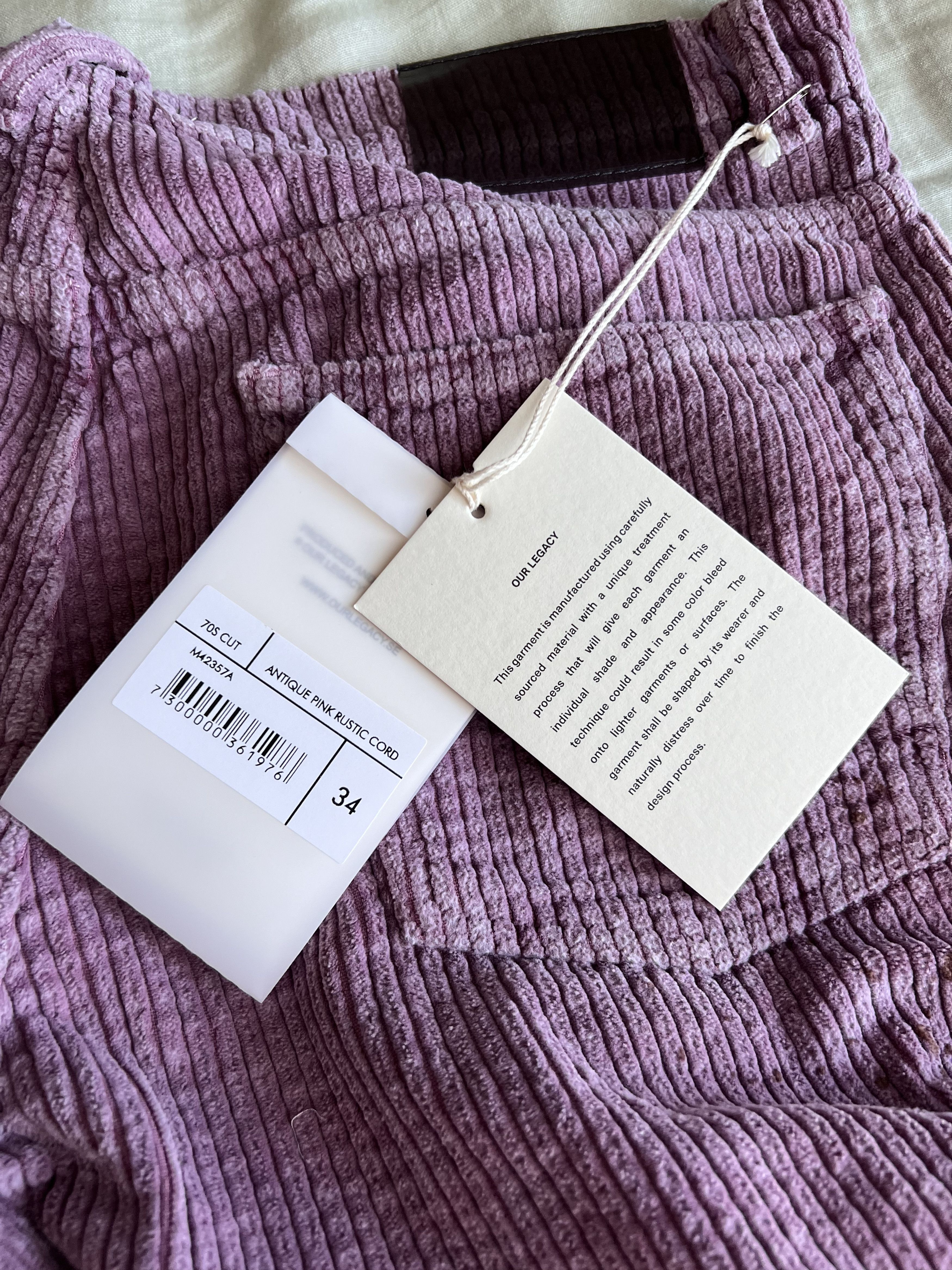 Our Legacy Our Legacy 70s Cut Corduroy Pants Antique Pink Rustic Cord Size US 34 / EU 50 - 8 Thumbnail