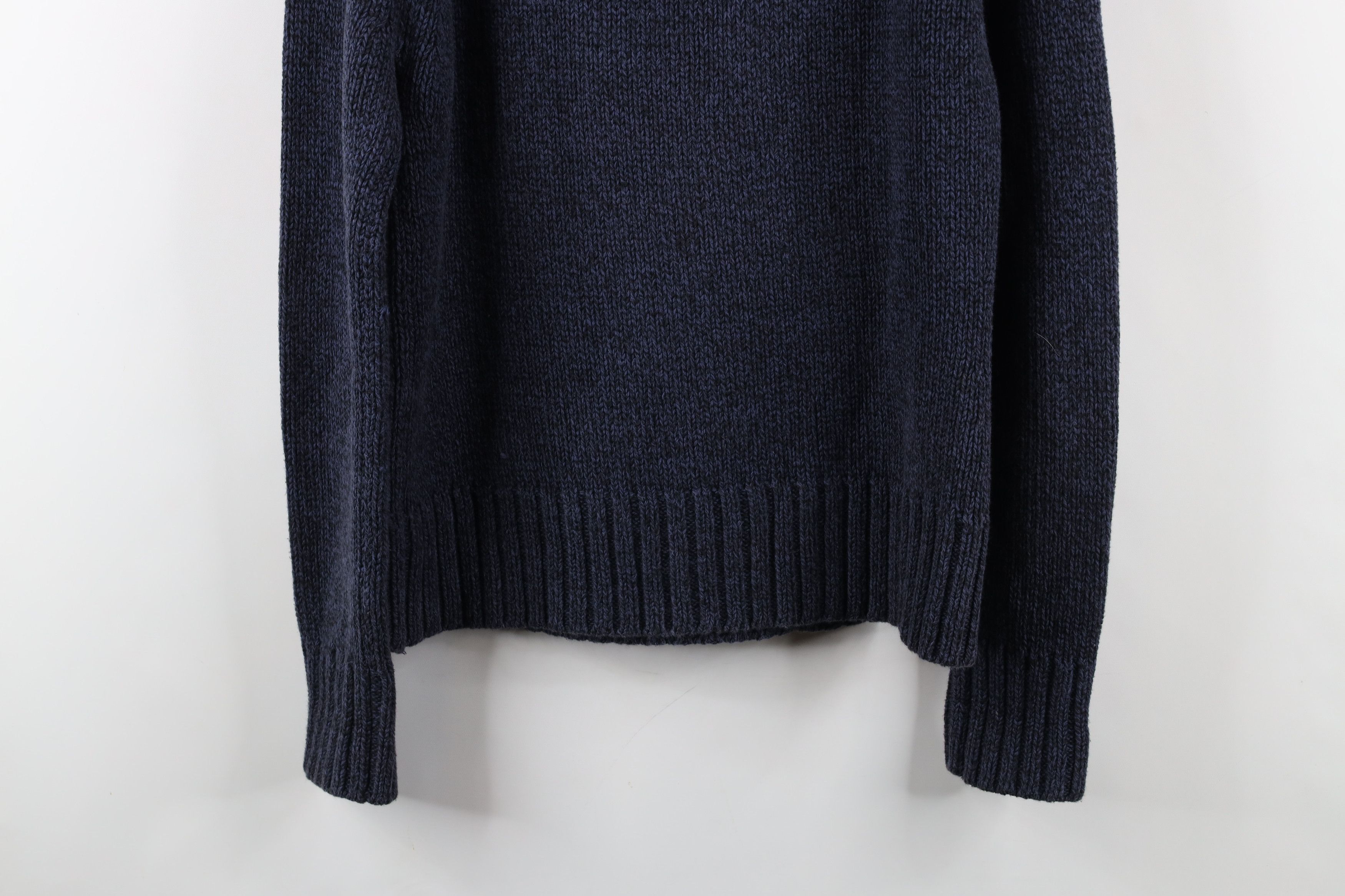 Gap × Vintage Vintage 90s Y2K Gap Cotton Turtleneck Sweater Heather Blue Size L / US 10 / IT 46 - 10 Thumbnail