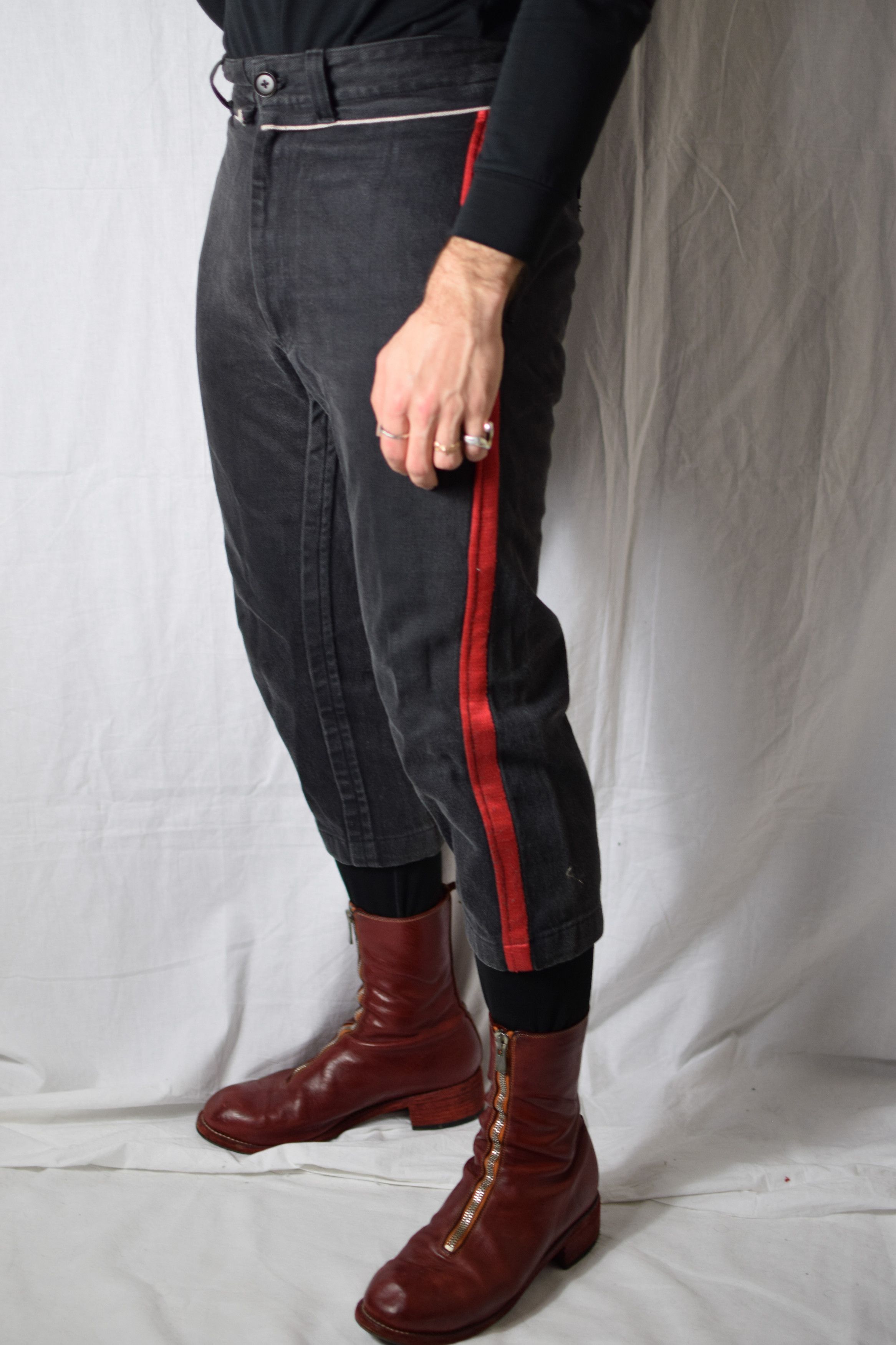 Yohji Yamamoto YYPH Red Stripe Denim Pants - HX-P45-992 Size US 30 / EU 46 - 5 Thumbnail