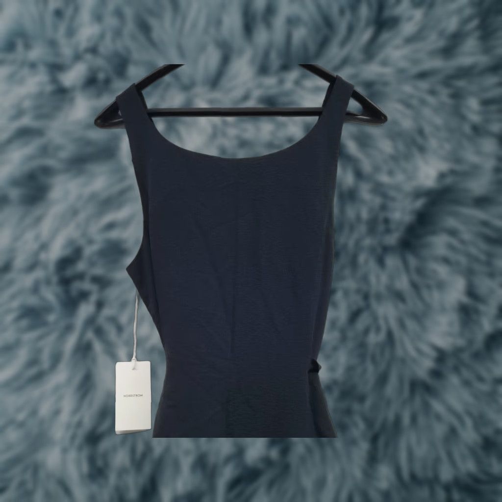Nordstrom Nordstrom Belted Sleeveless Twill Dress Navy Blazer NWT Size Medium Women Shirt Dress M Blue Belts Size M / US 6-8 / IT 42-44 - 1 Thumbnail