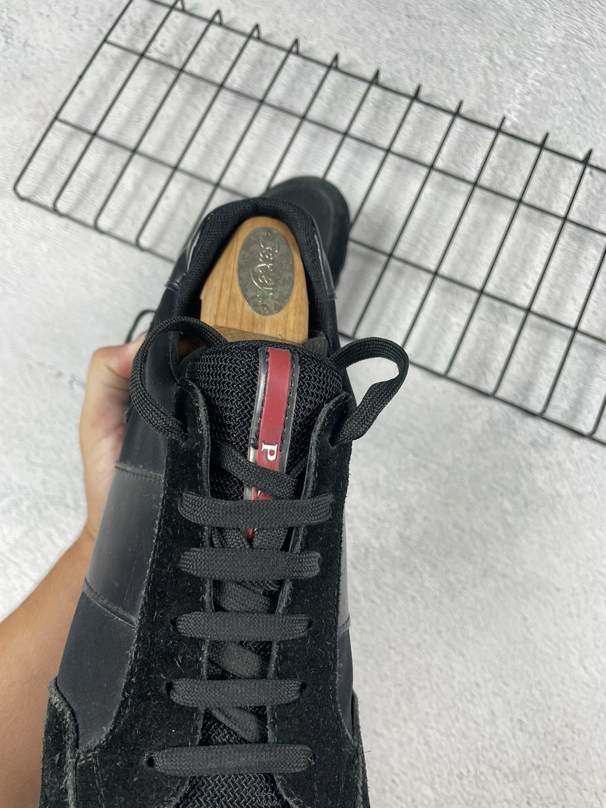Prada × Vintage Prada Match Race Sneakers 44 Black Suede Shoes Size US 10.5 / EU 43-44 - 3 Thumbnail