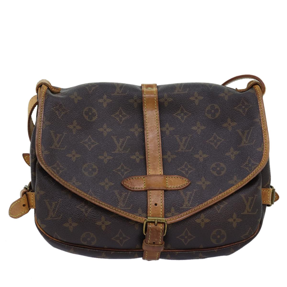 Louis Vuitton Saumur Brown Canvas Shoulder Bag (Pre-Owned) Size ONE SIZE - 1 Thumbnail